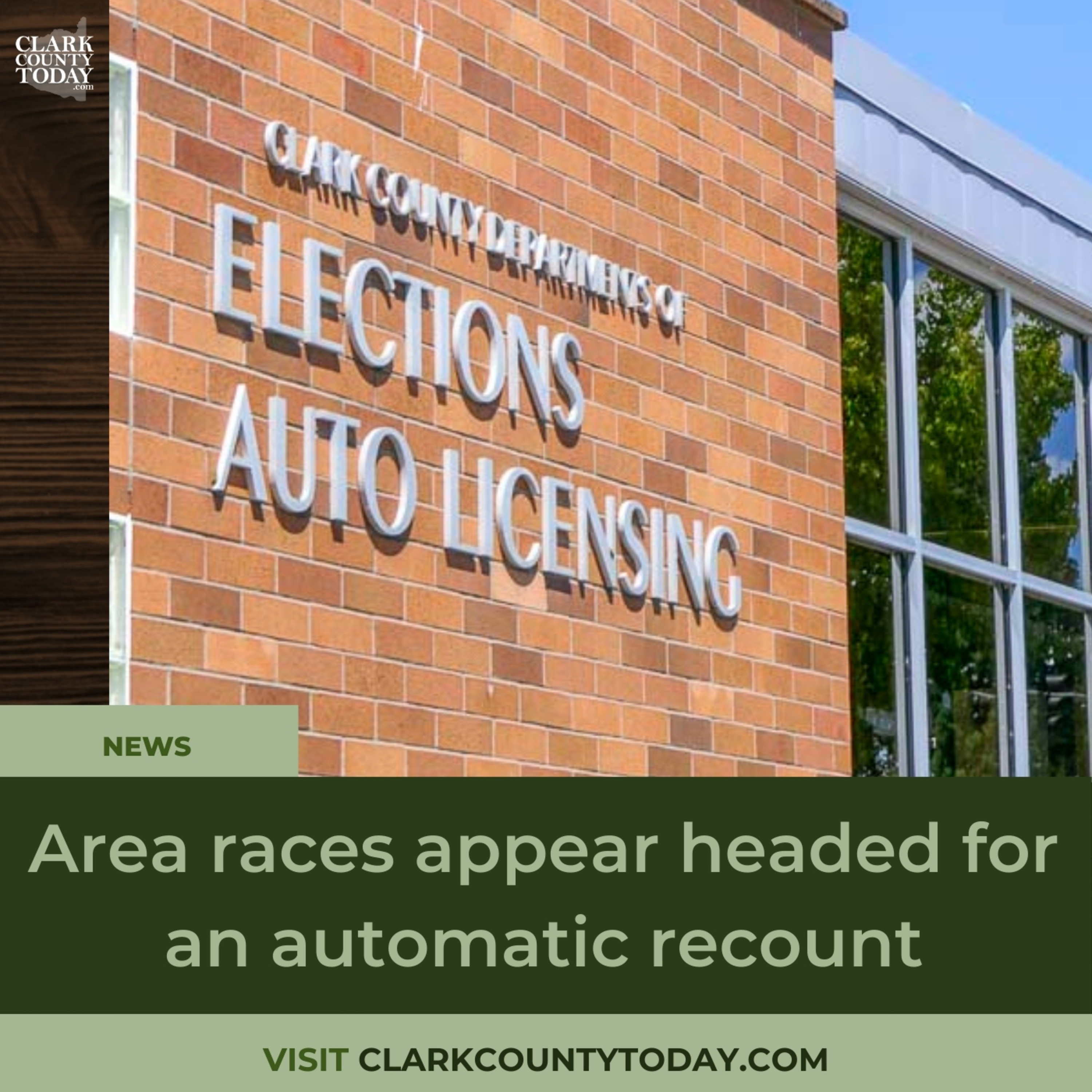 Area races appear headed for an automatic recount