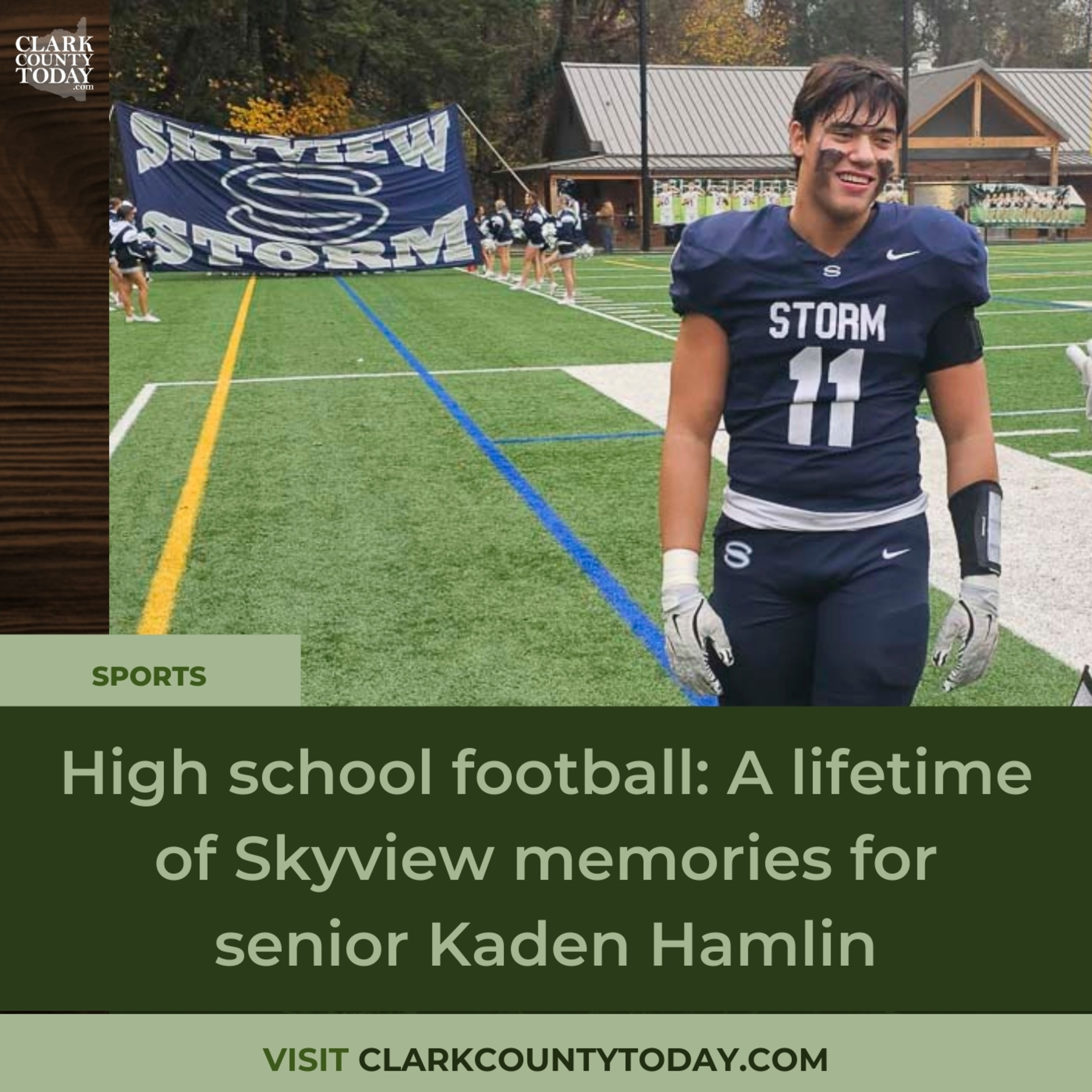 High school football: A lifetime of Skyview memories for senior Kaden Hamlin