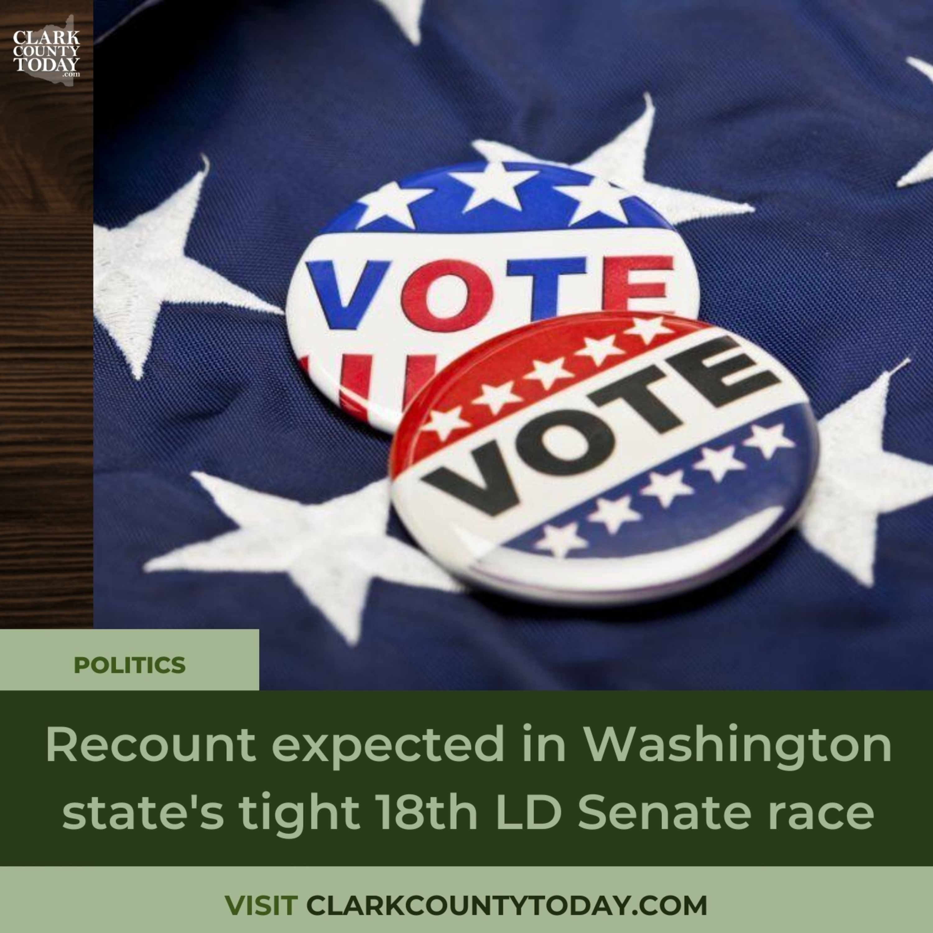 Recount expected in Washington state's tight 18th LD Senate race