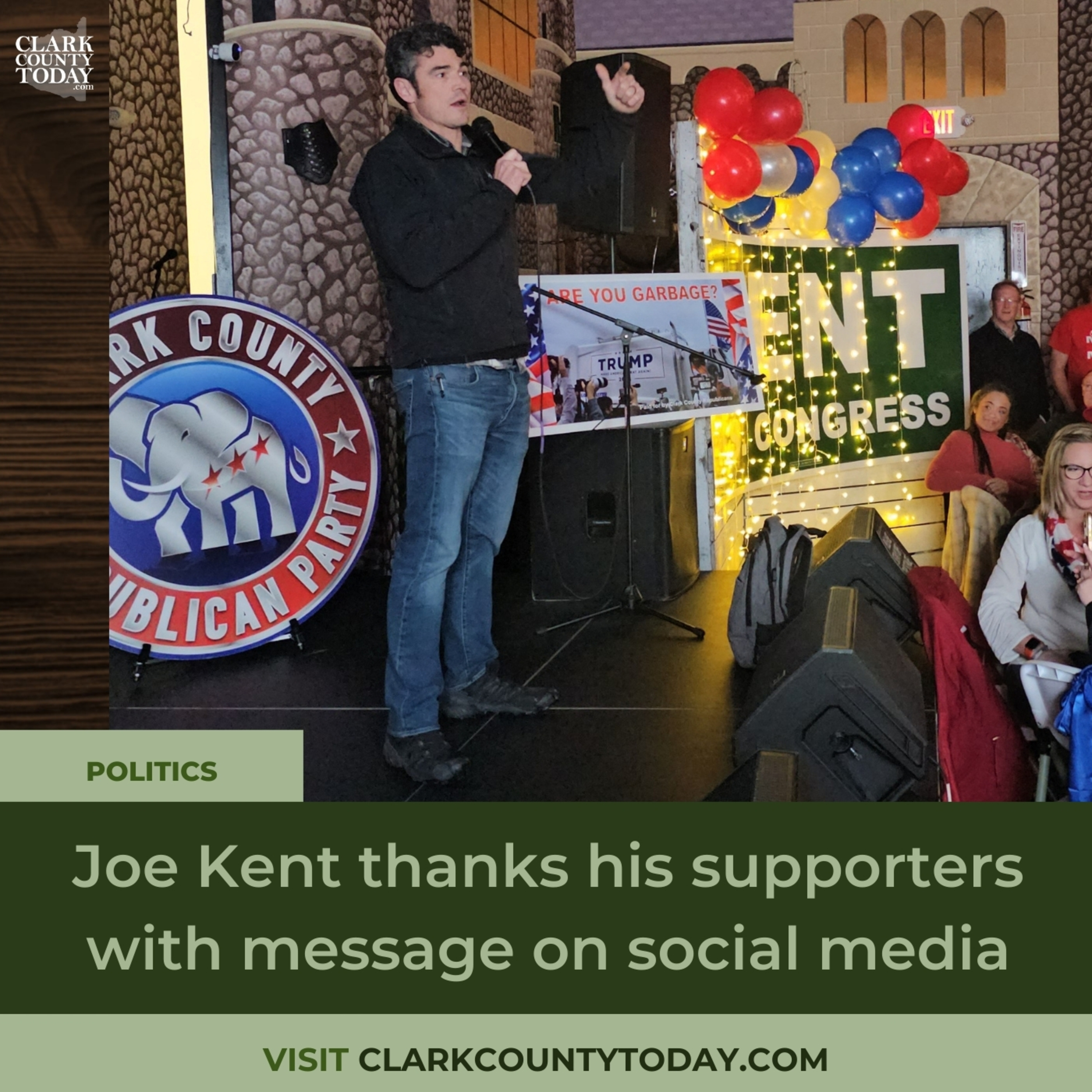 Joe Kent thanks his supporters with message on social media