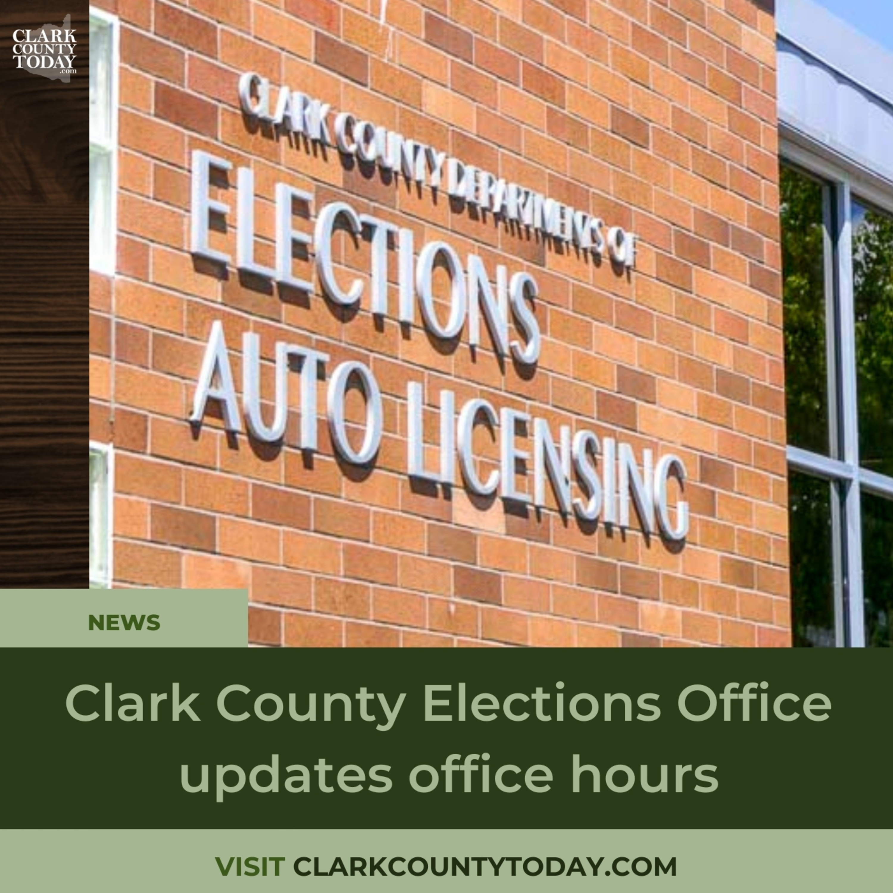 Clark County Elections Office updates office hours