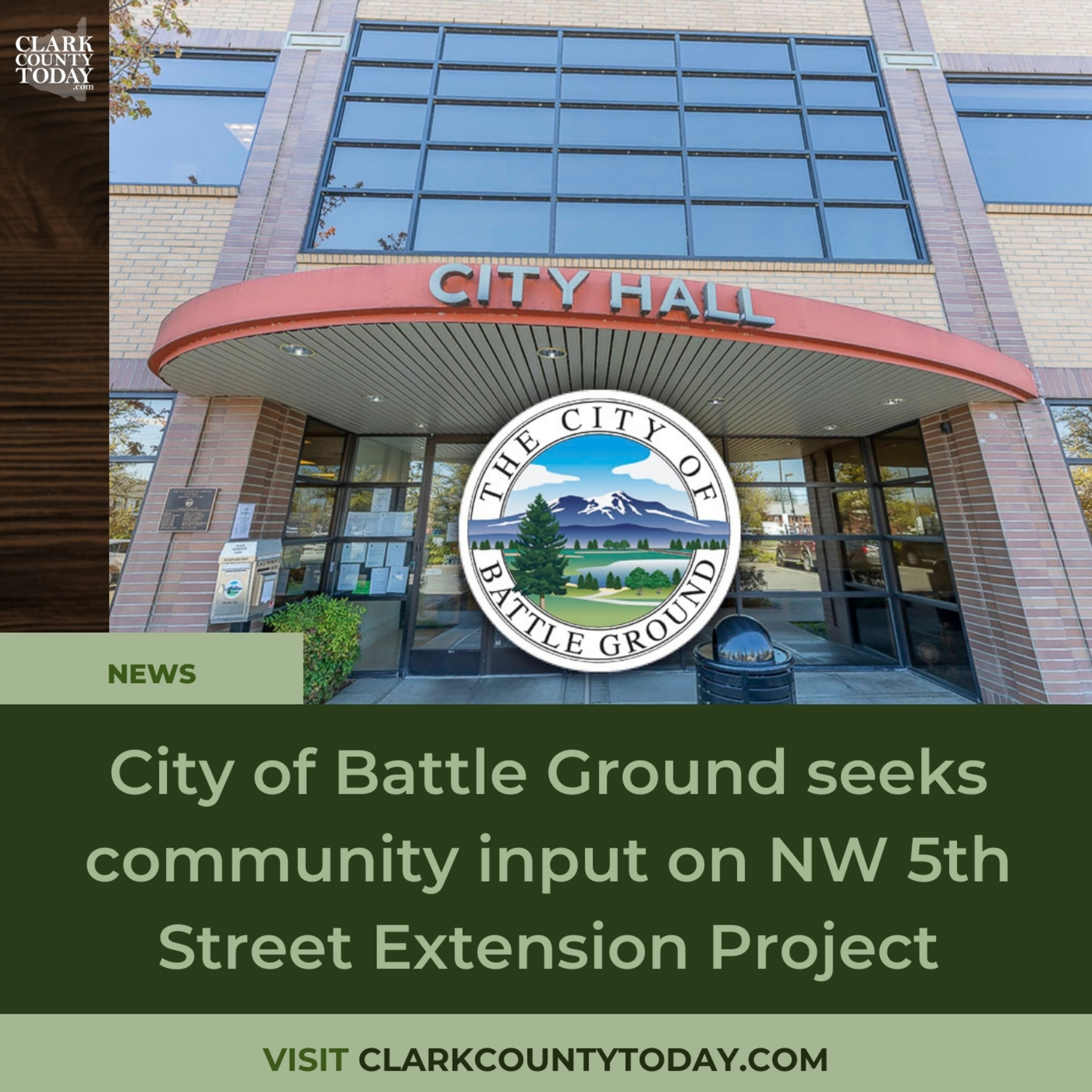City of Battle Ground seeks community input on NW 5th Street Extension Project