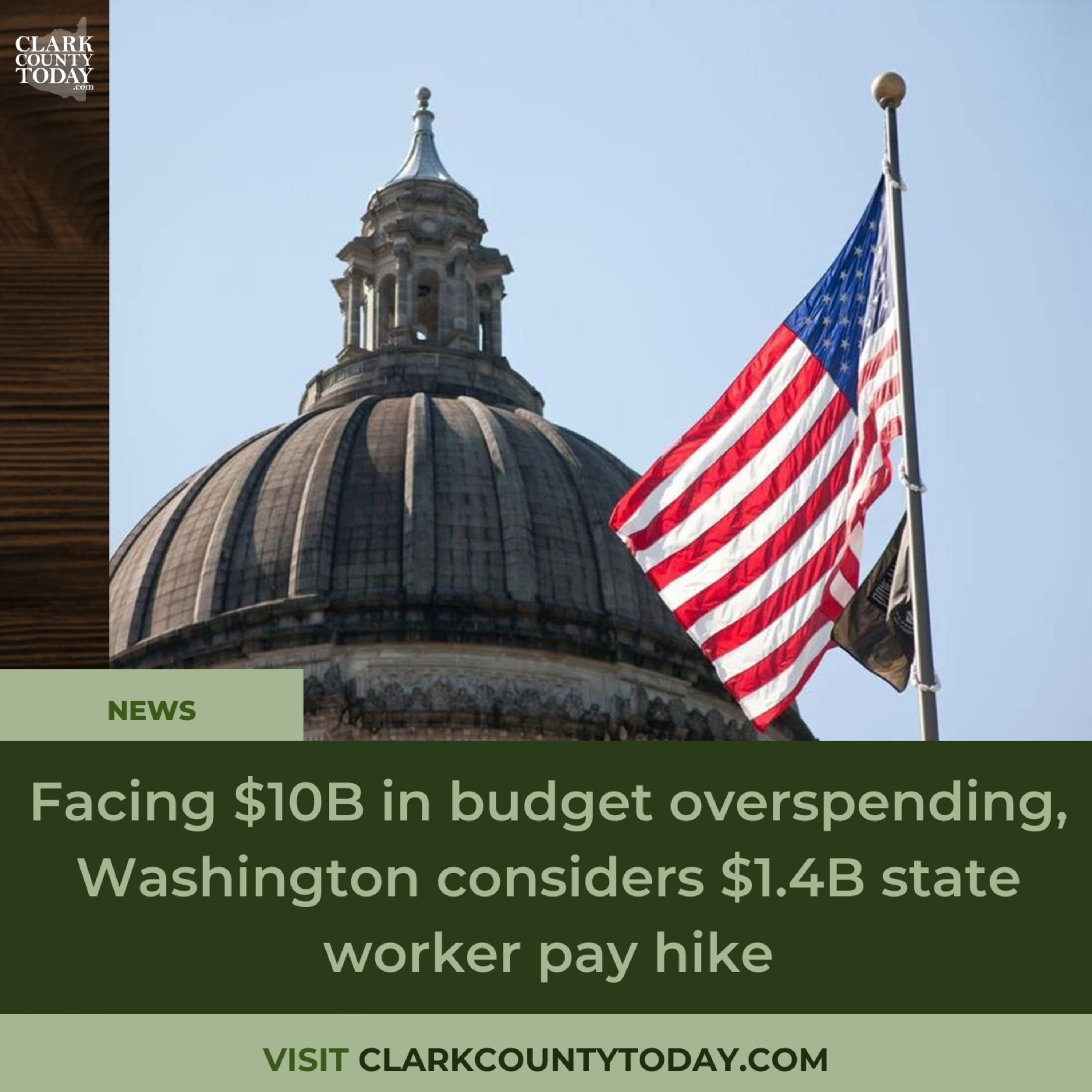 Facing $10B in budget overspending, Washington considers $1.4B state worker pay hike