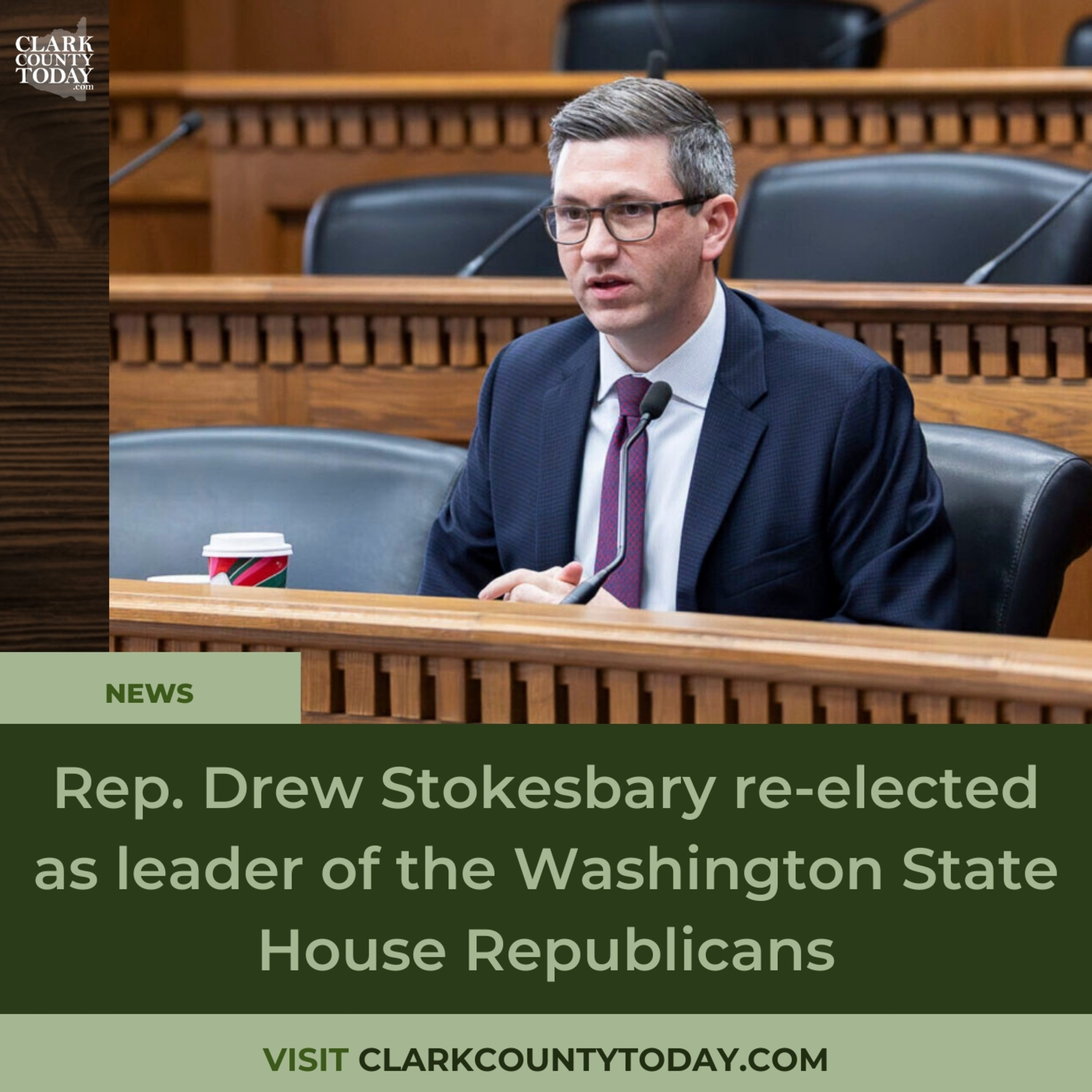 Rep. Drew Stokesbary re-elected as leader of the Washington State House Republicans