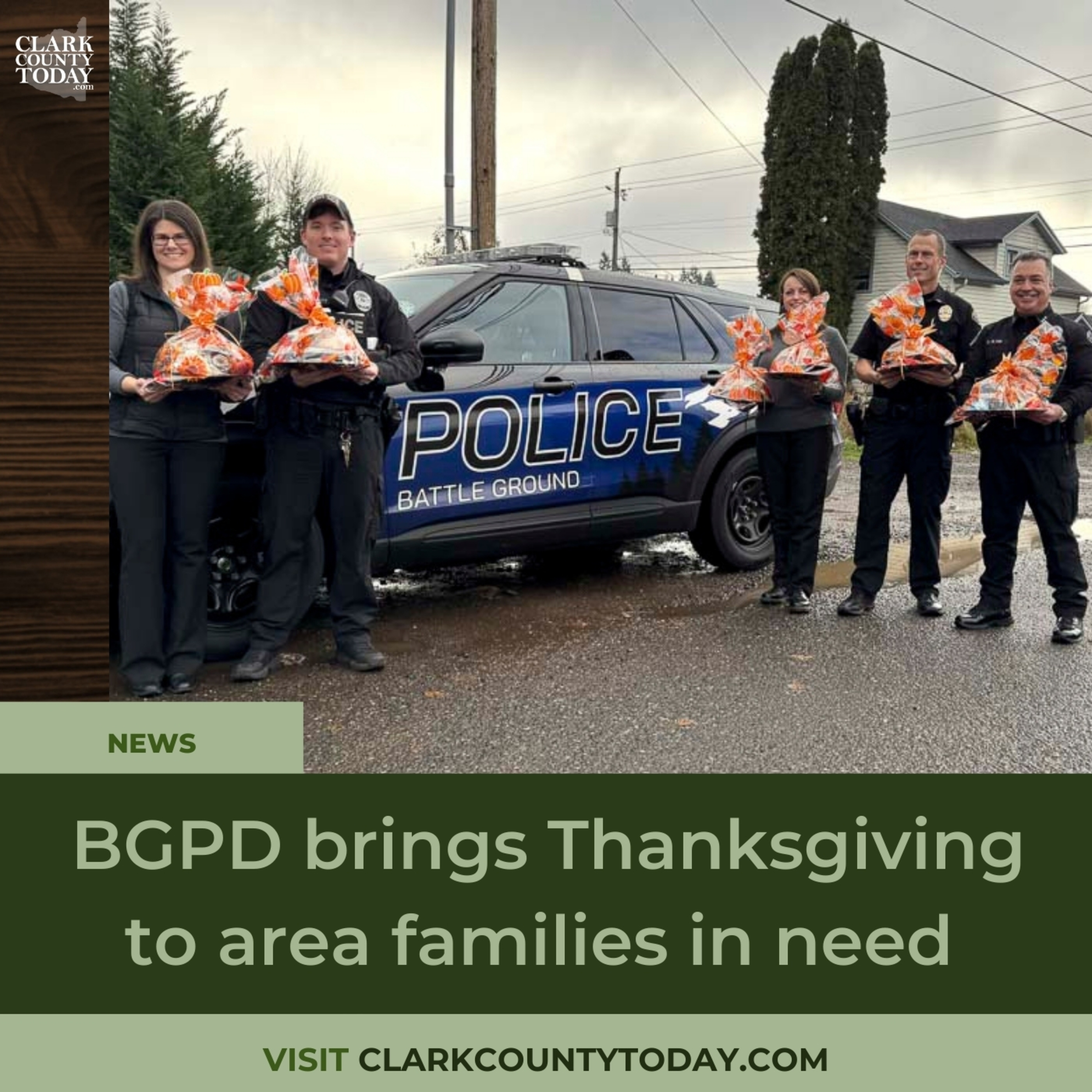 BGPD brings Thanksgiving to area families in need