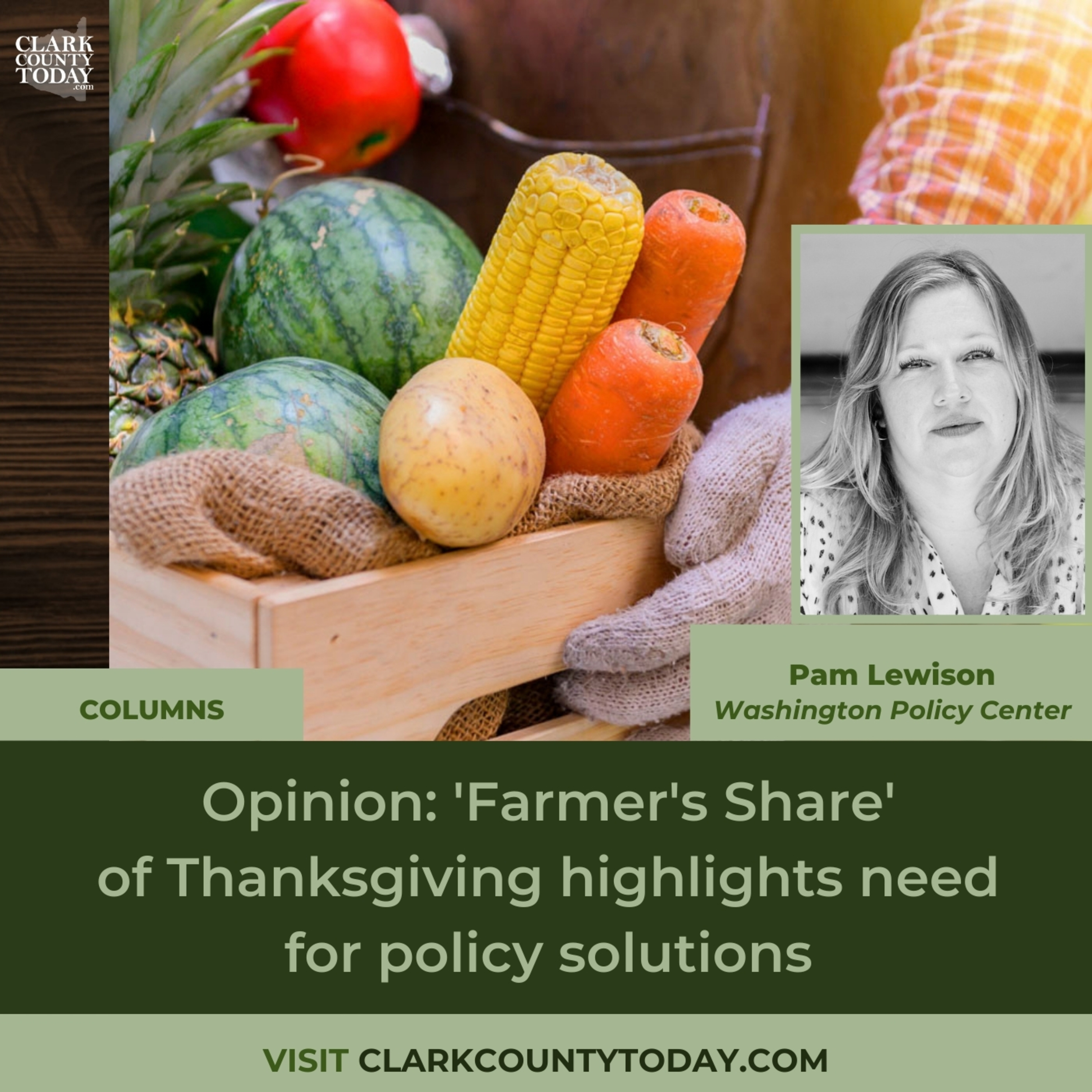 Opinion: 'Farmer's Share' of Thanksgiving highlights need for policy solutions