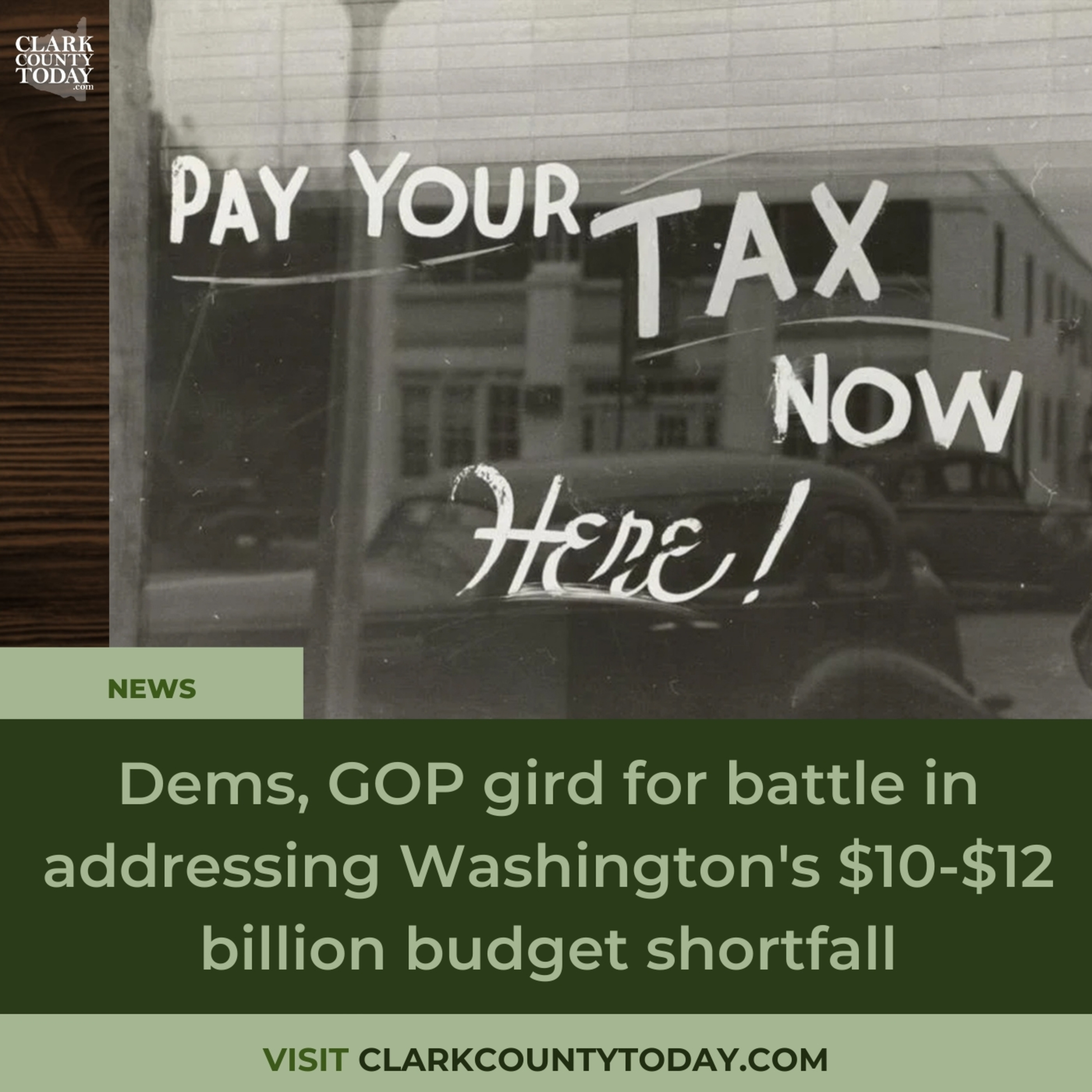 Dems, GOP gird for battle in addressing Washington's $10-$12 billion budget shortfall