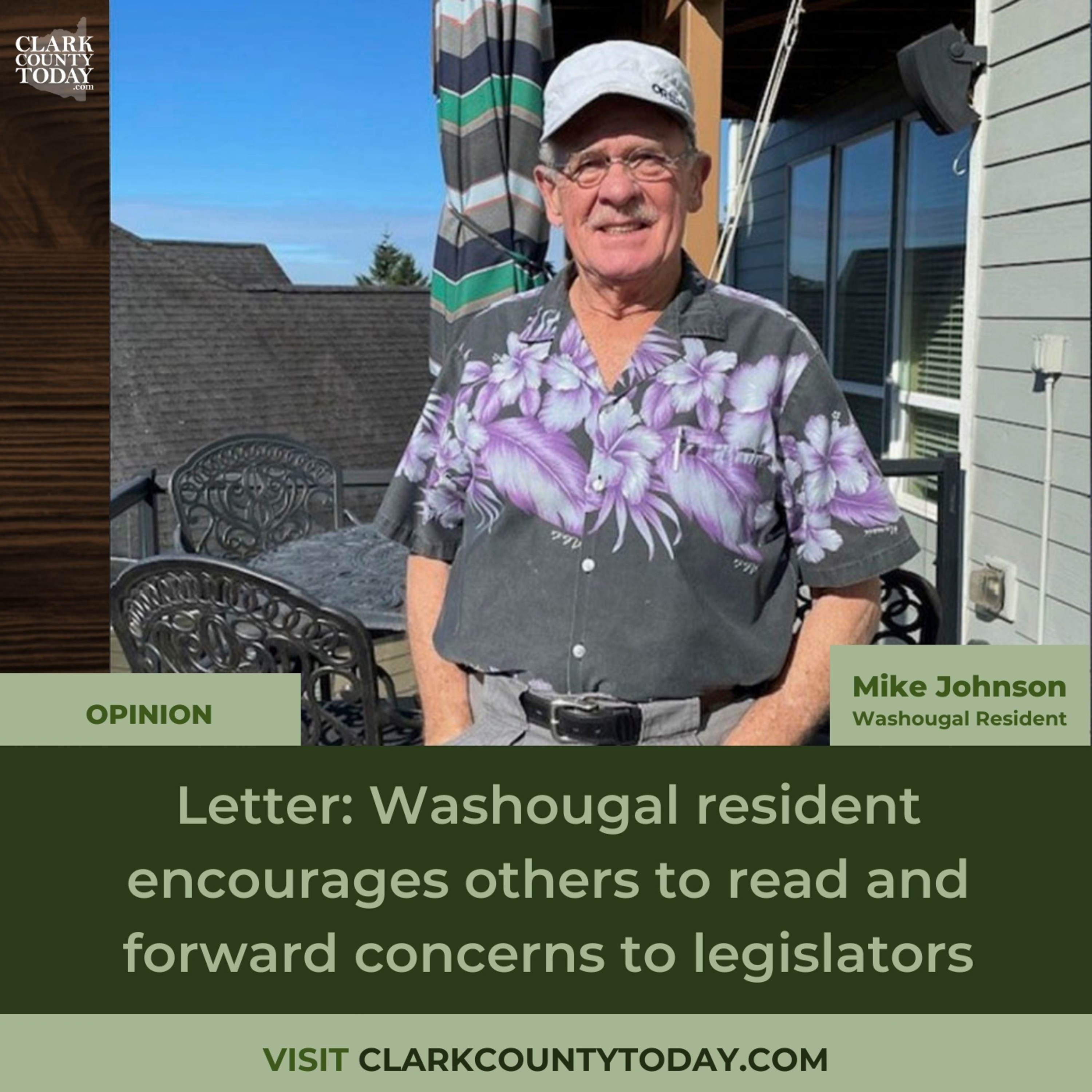 Letter: Washougal resident encourages others to read and forward concerns to legislators