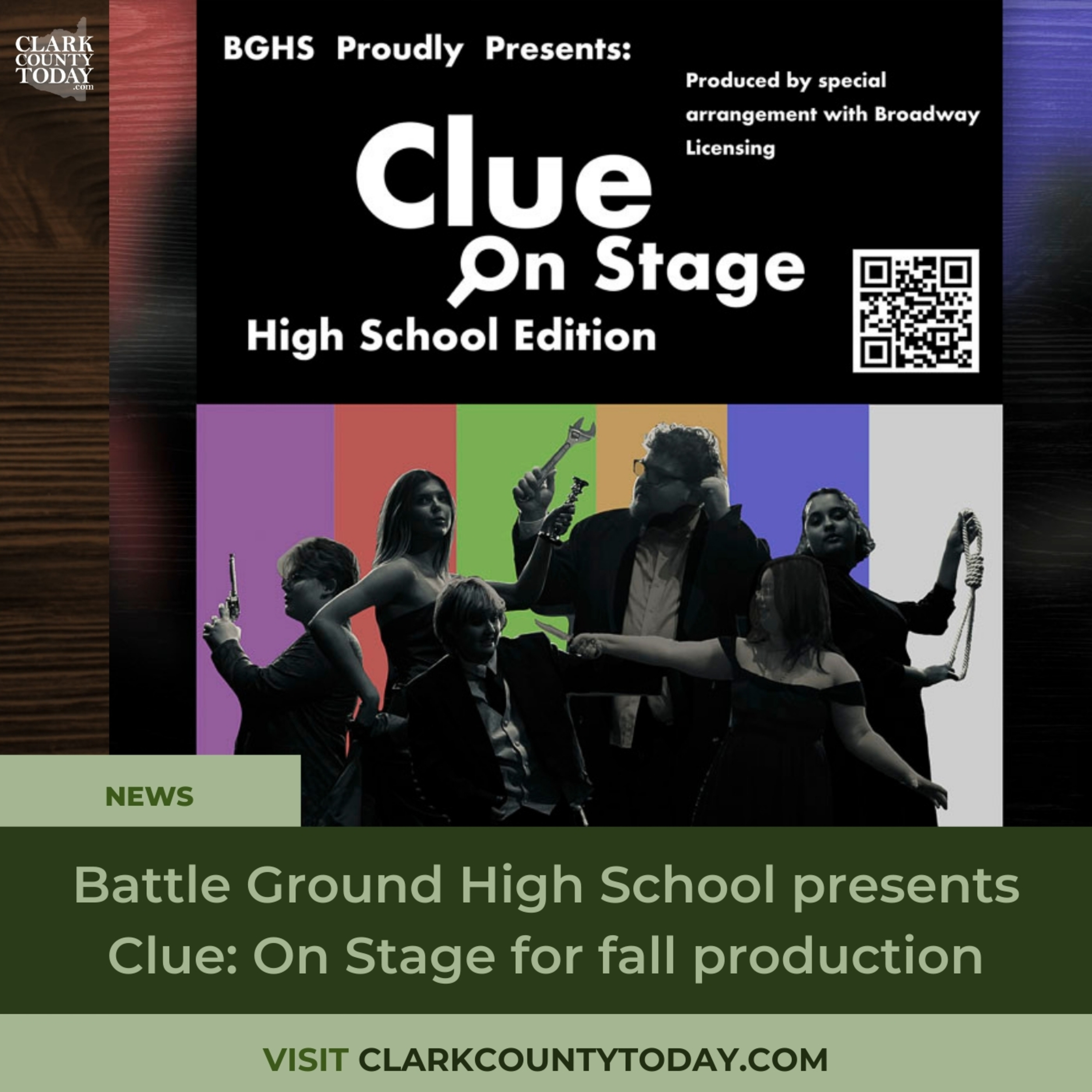 Battle Ground High School presents Clue: On Stage for fall production