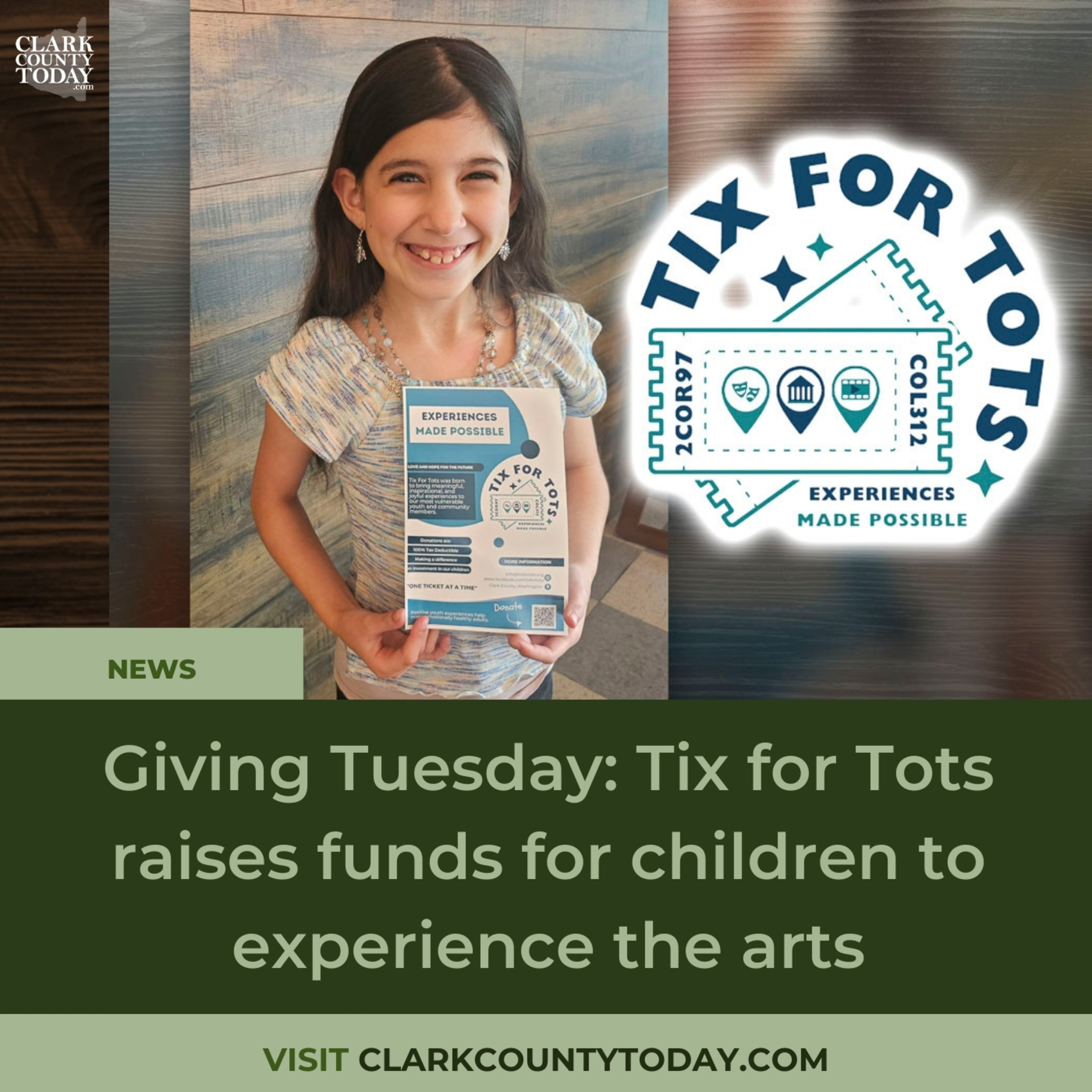 Giving Tuesday: Tix for Tots raises funds for children to experience the arts