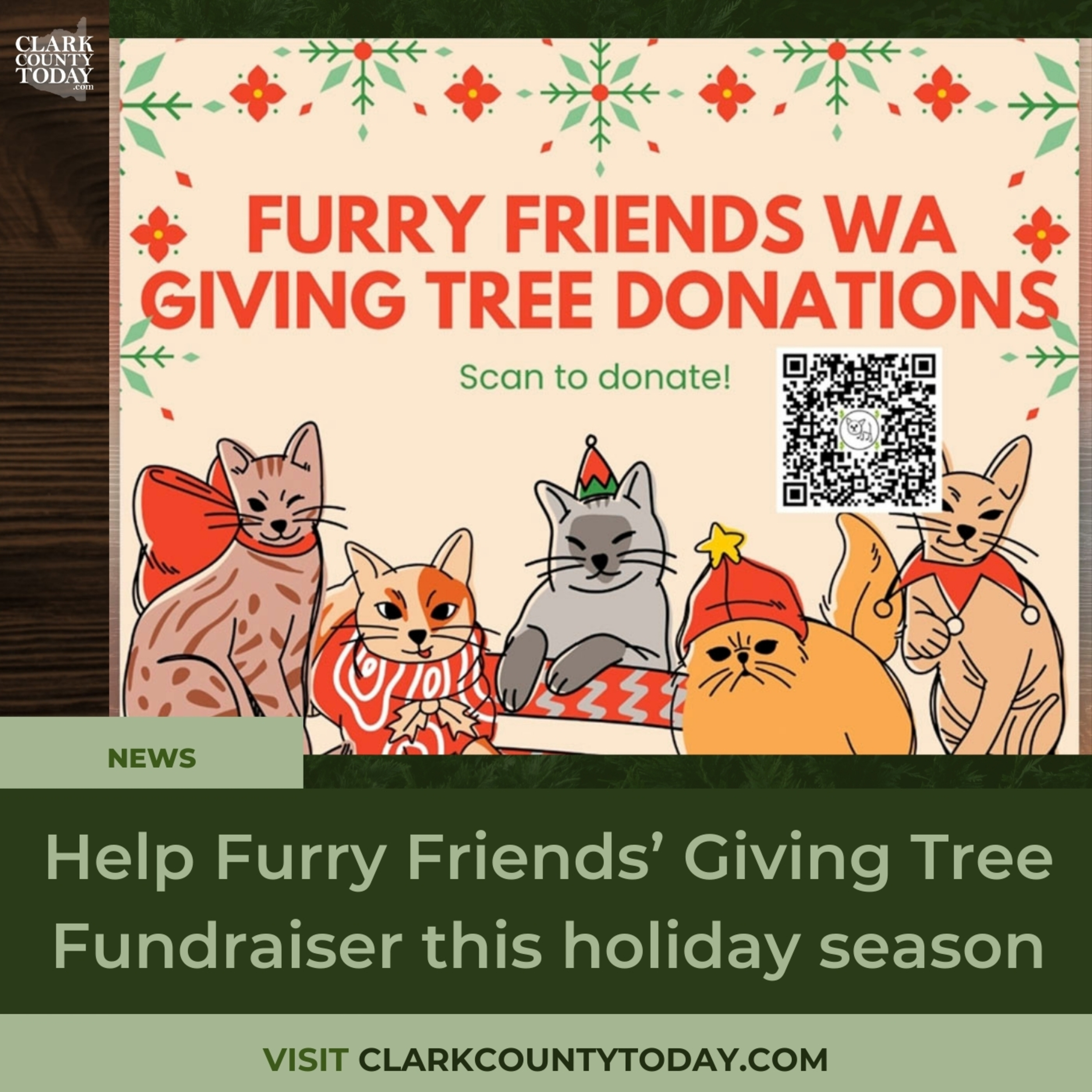 Help Furry Friends’ Giving Tree Fundraiser this holiday season