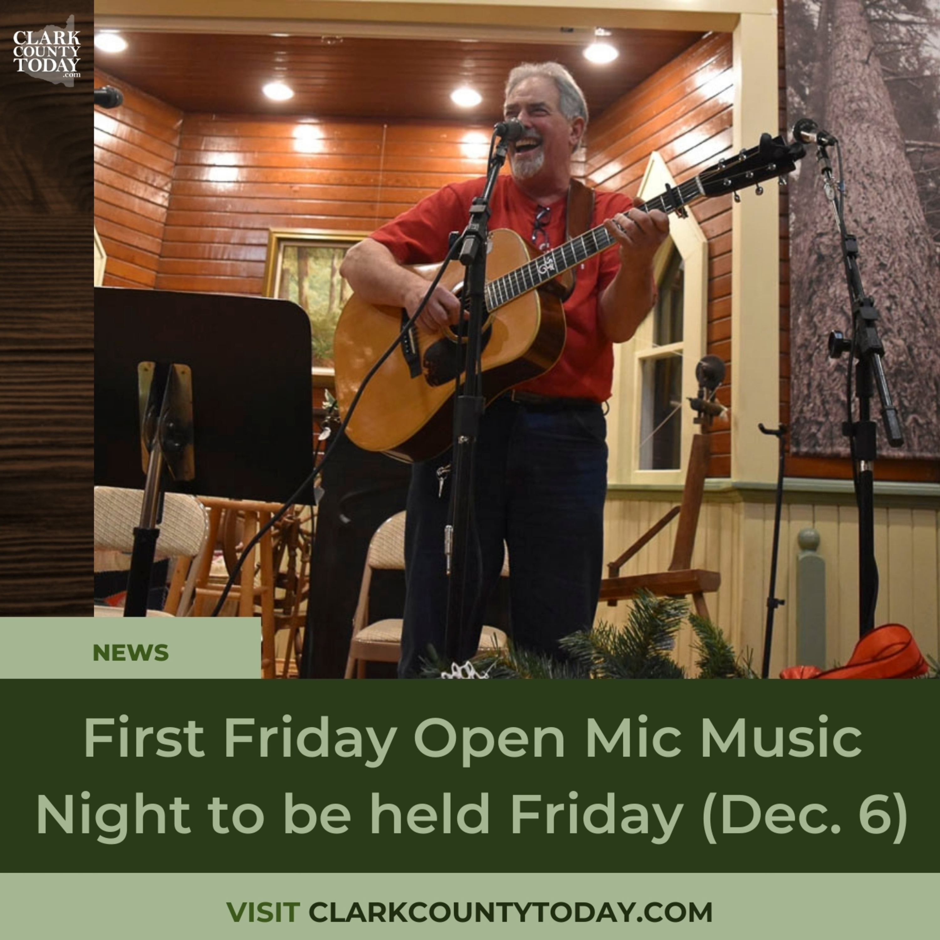 First Friday Open Mic Music Night to be held Friday (Dec. 6)