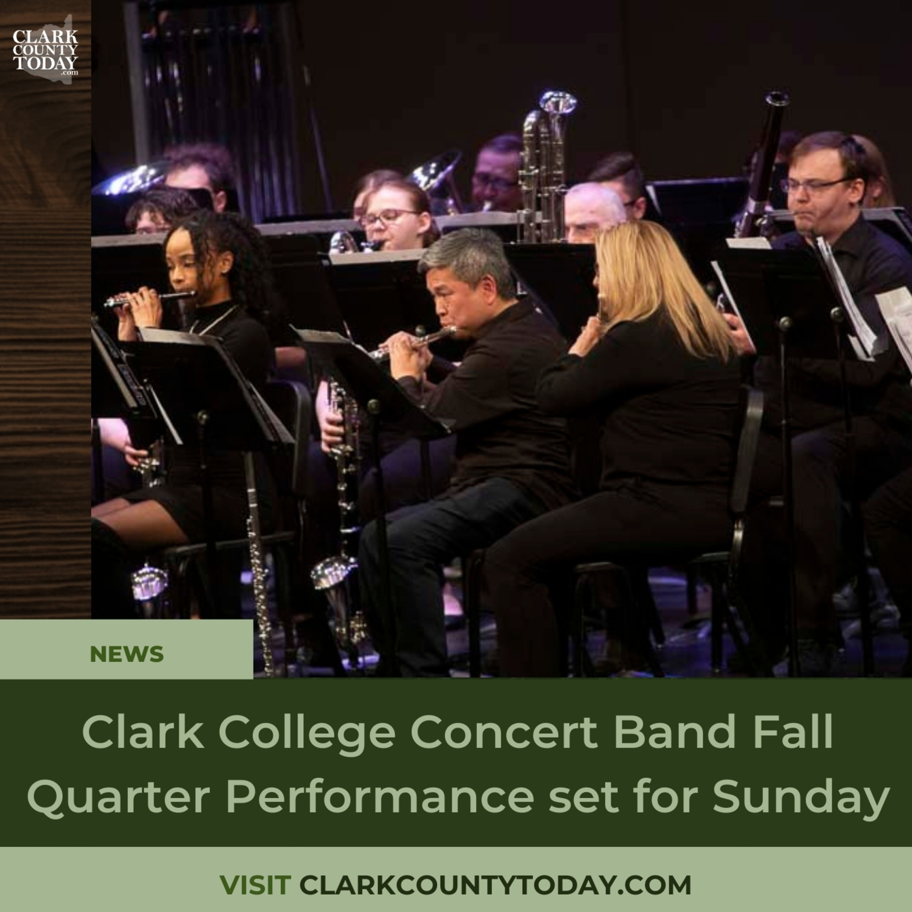 Clark College Concert Band Fall Quarter Performance set for Sunday