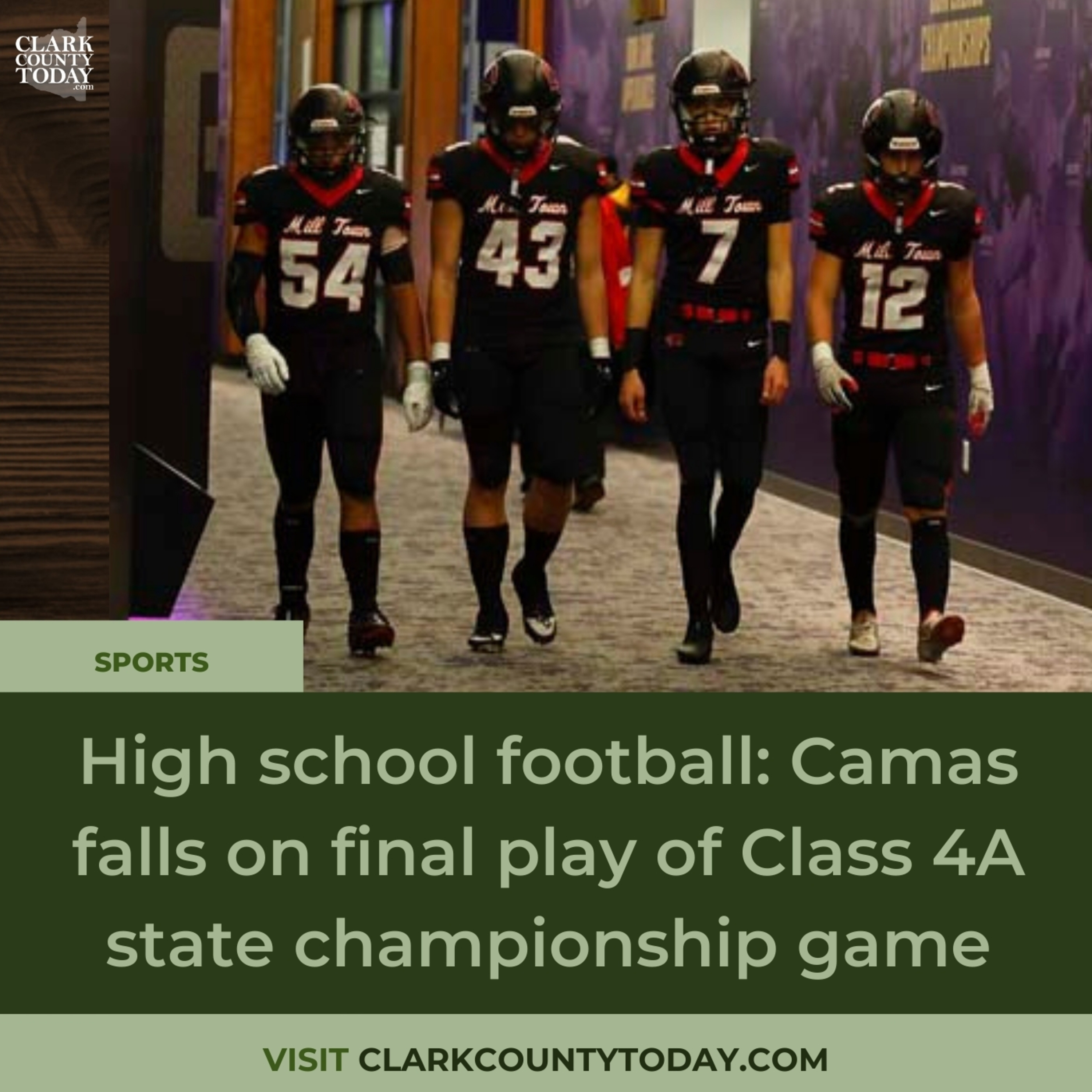 High school football: Camas falls on final play of Class 4A state championship game