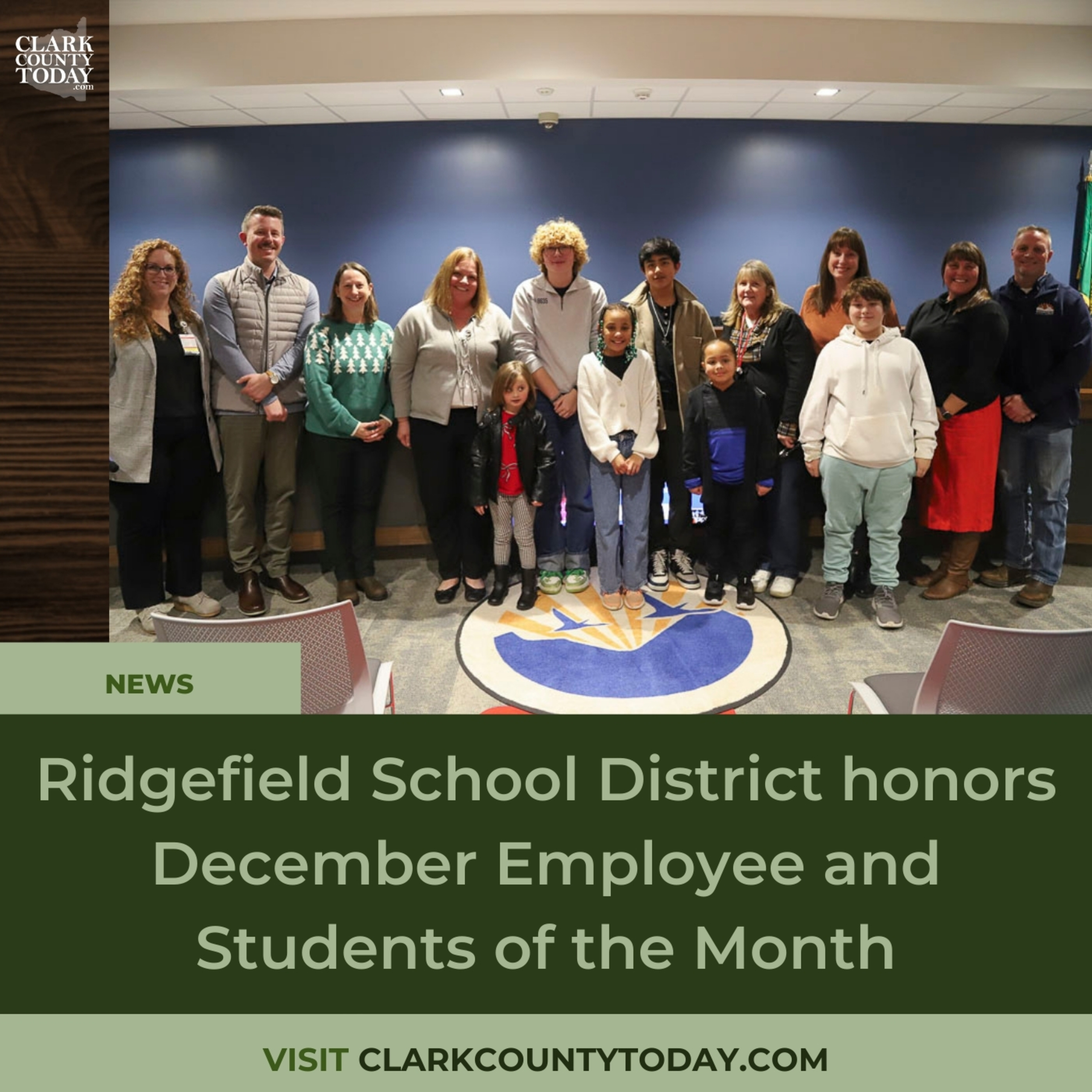 Ridgefield School District honors December Employee and Students of the Month