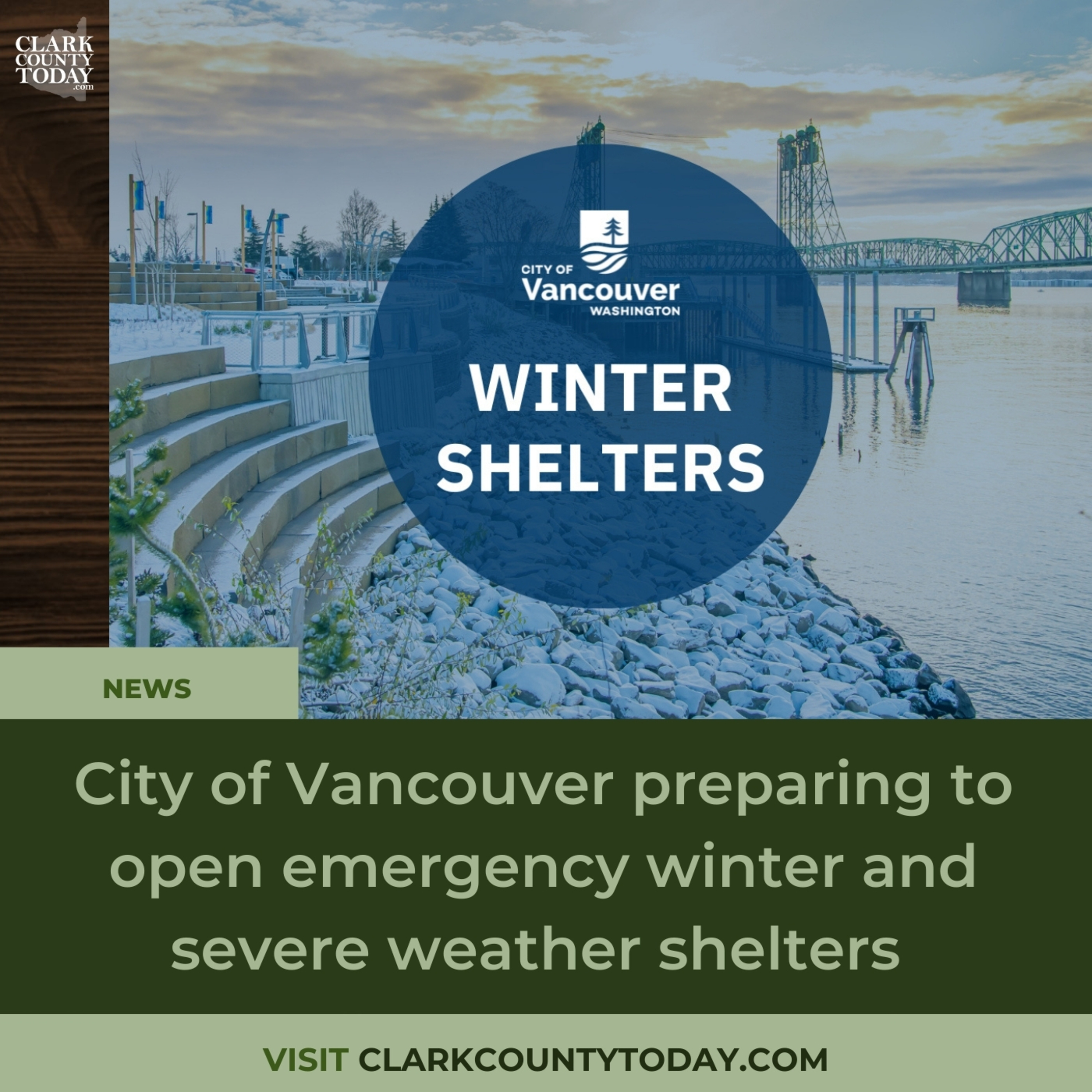 City of Vancouver preparing to open emergency winter and severe weather shelters