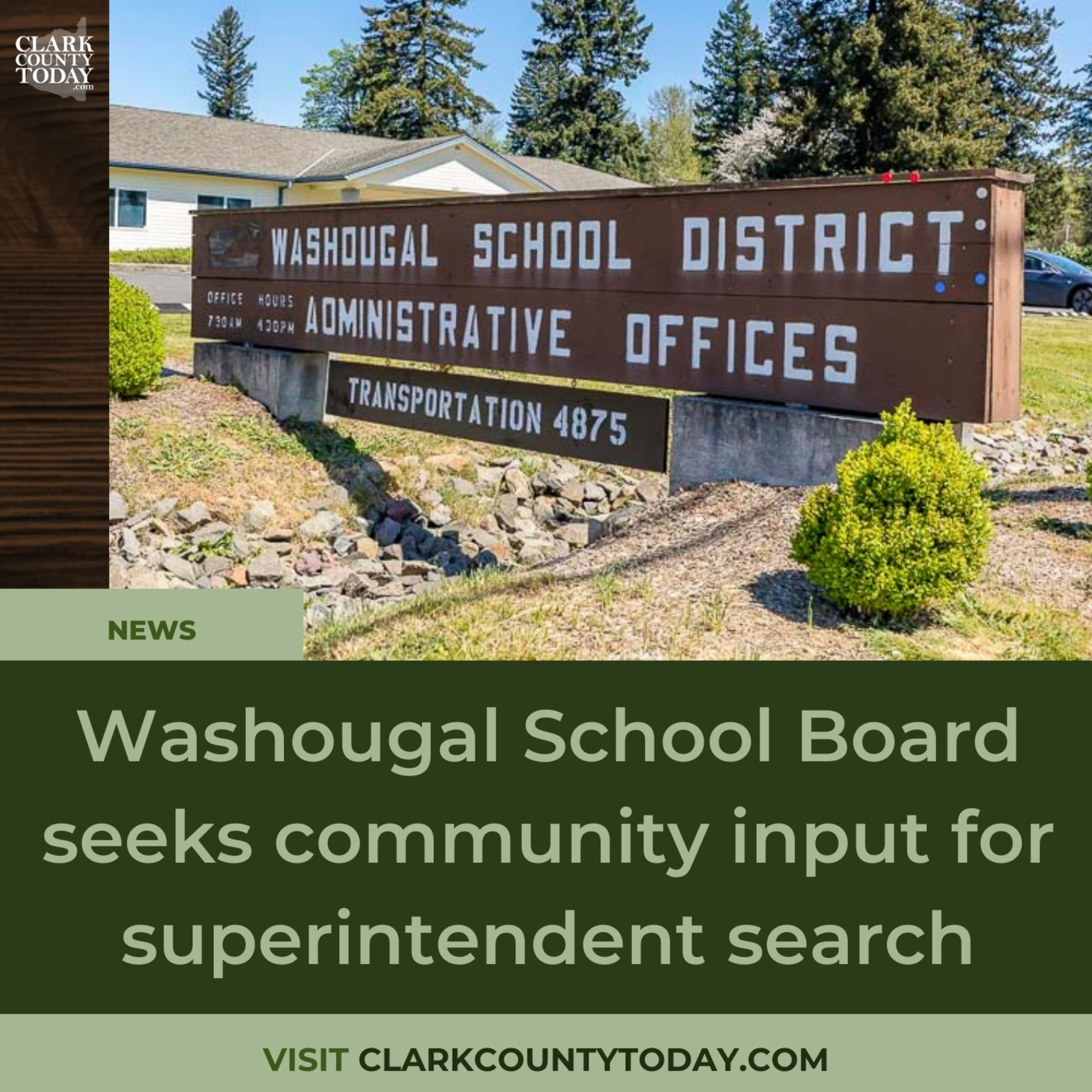 Washougal School Board seeks community input for superintendent search