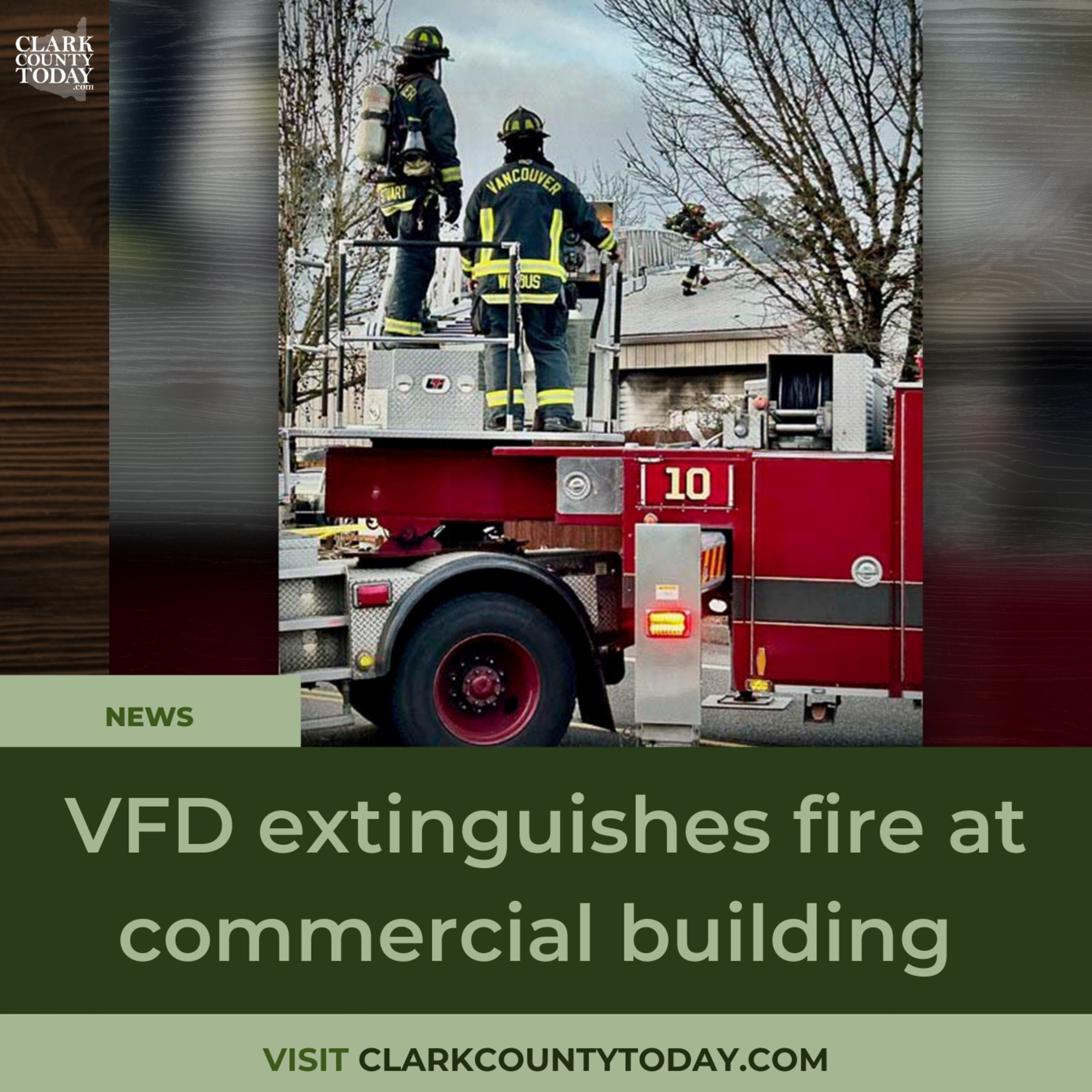 VFD extinguishes fire at commercial building