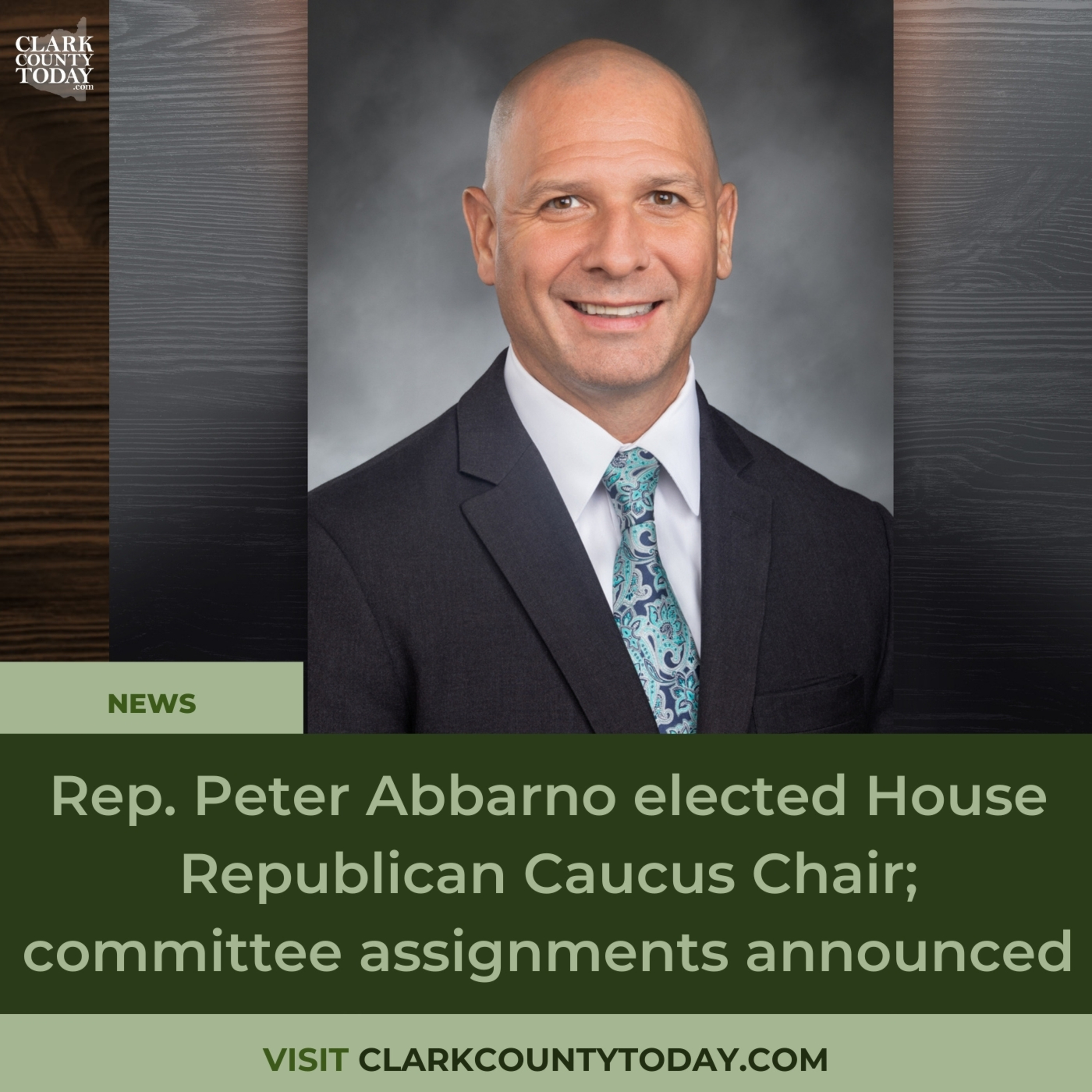 Rep. Peter Abbarno elected House Republican Caucus Chair; committee assignments announced