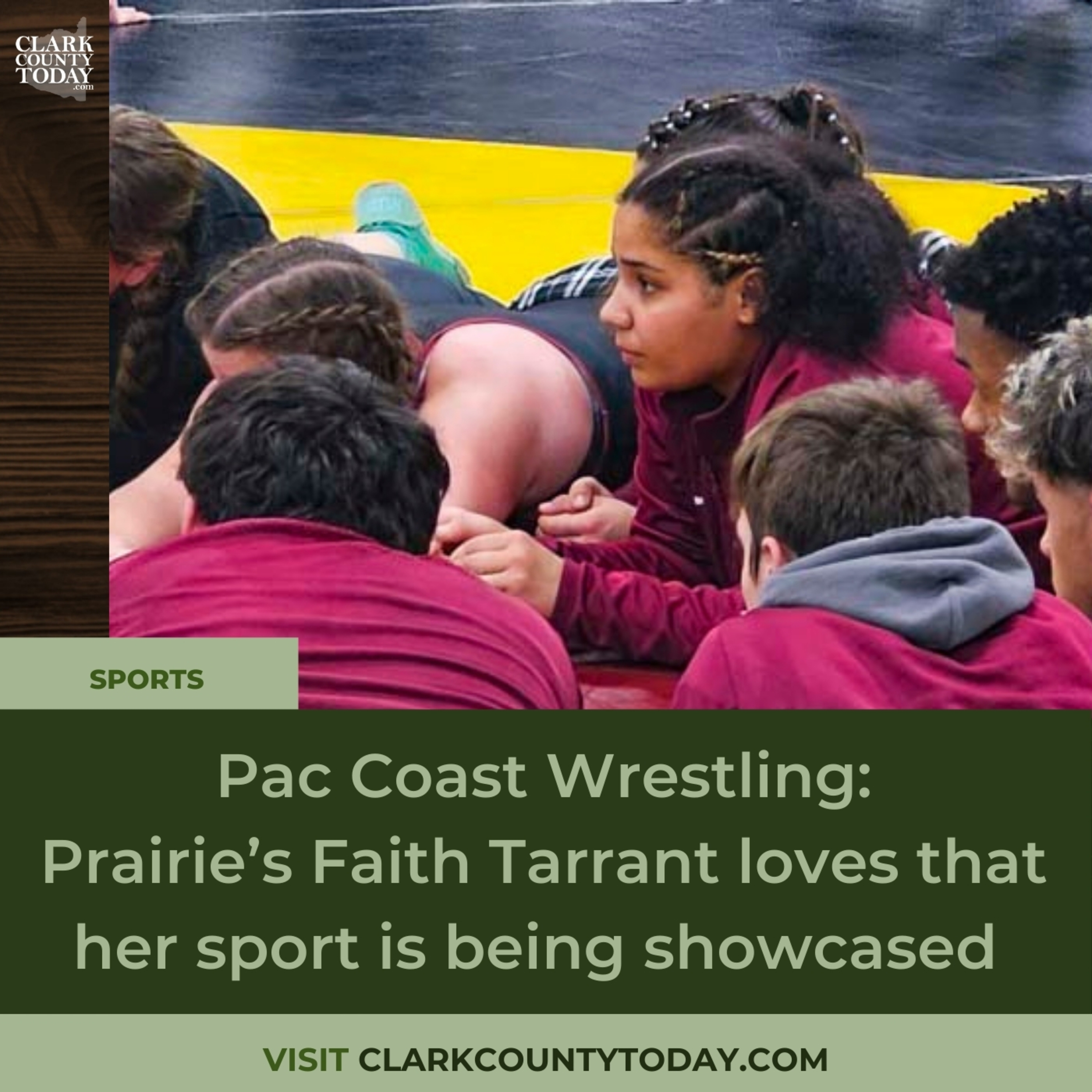 Pac Coast Wrestling: Prairie’s Faith Tarrant loves that her sport is being showcased