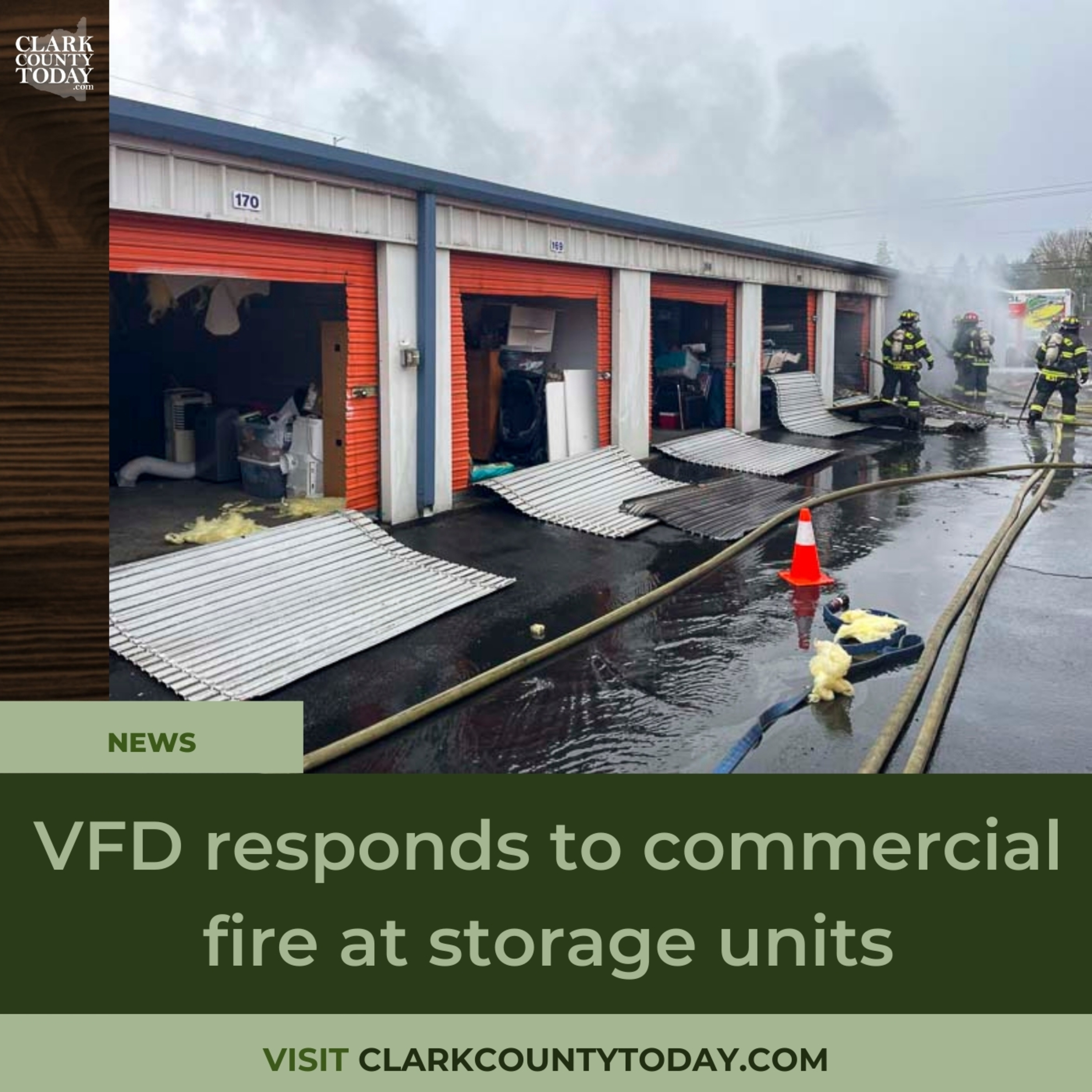 VFD responds to commercial fire at storage units