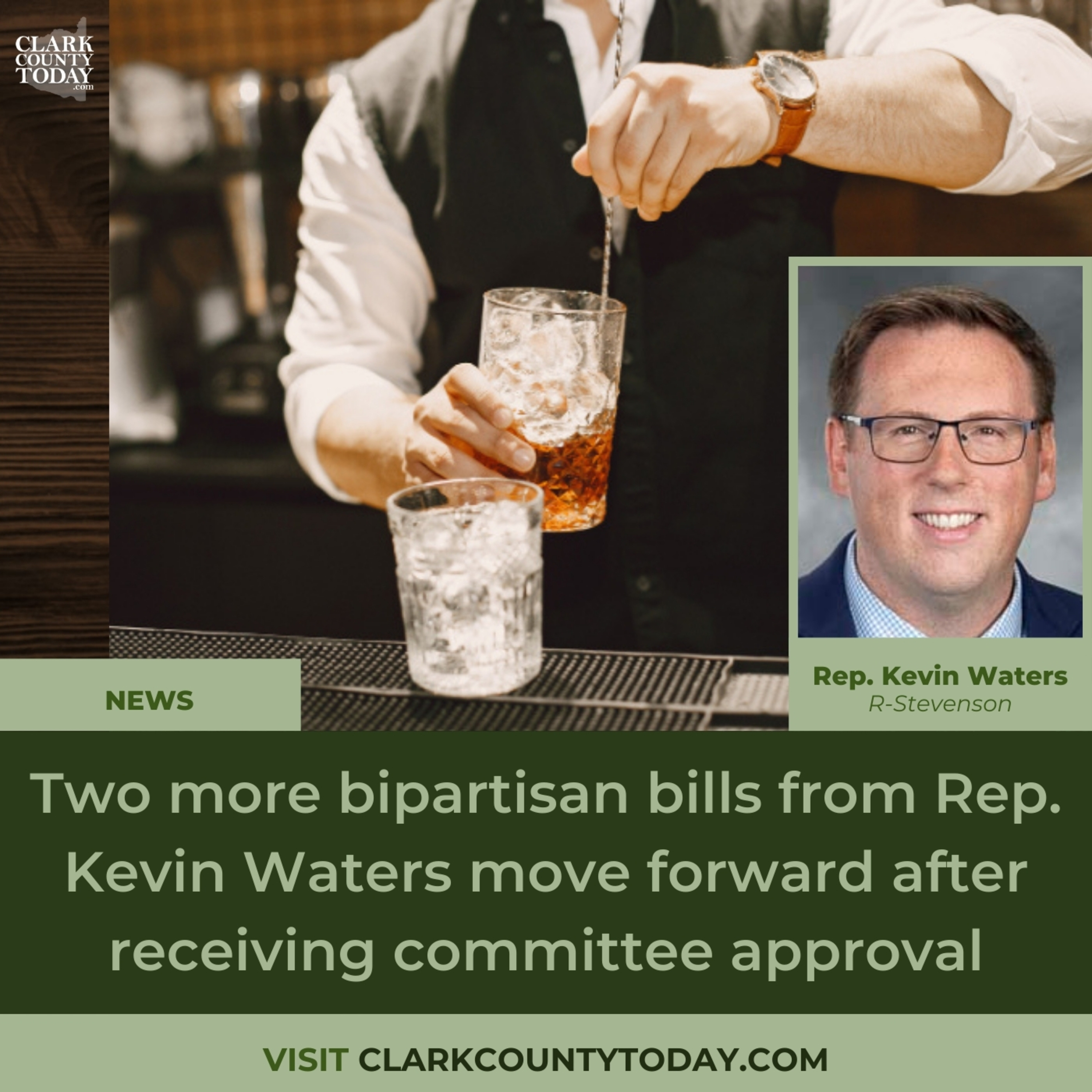 Two more bipartisan bills from Rep. Kevin Waters move forward after receiving committee approval