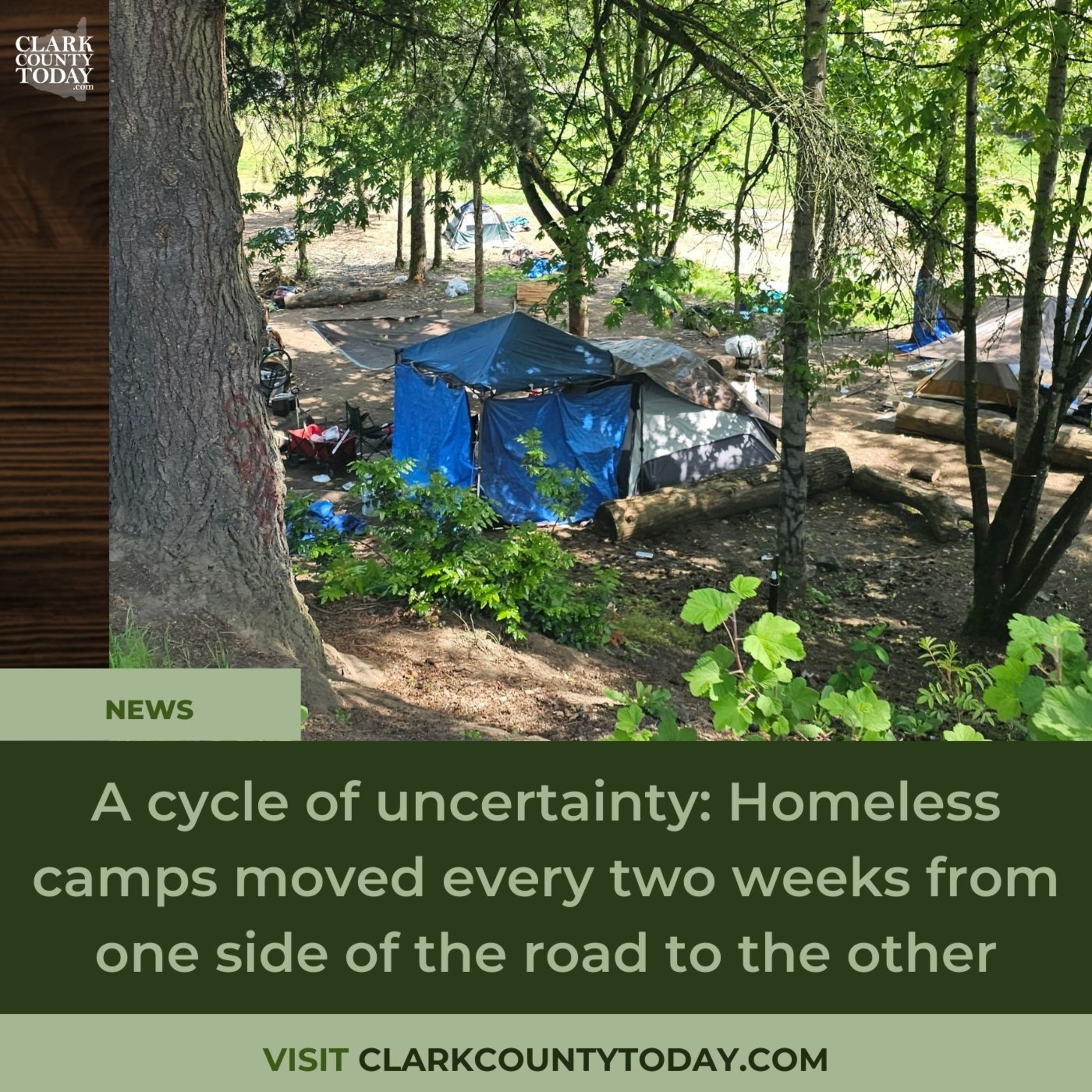 A cycle of uncertainty: Homeless camps moved every two weeks from one side of the road to the other