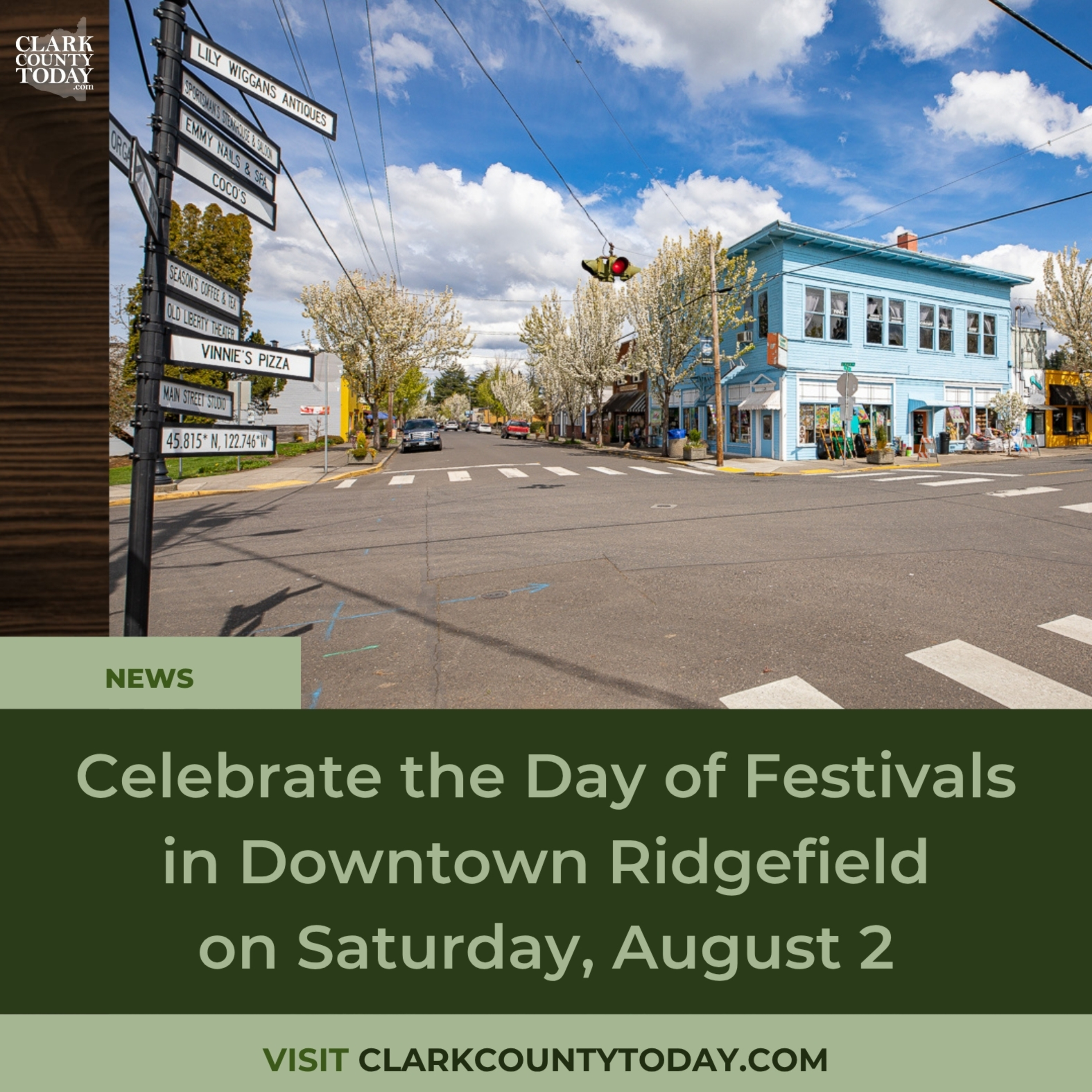 Celebrate the Day of Festivals in Downtown Ridgefield on Saturday, August 2