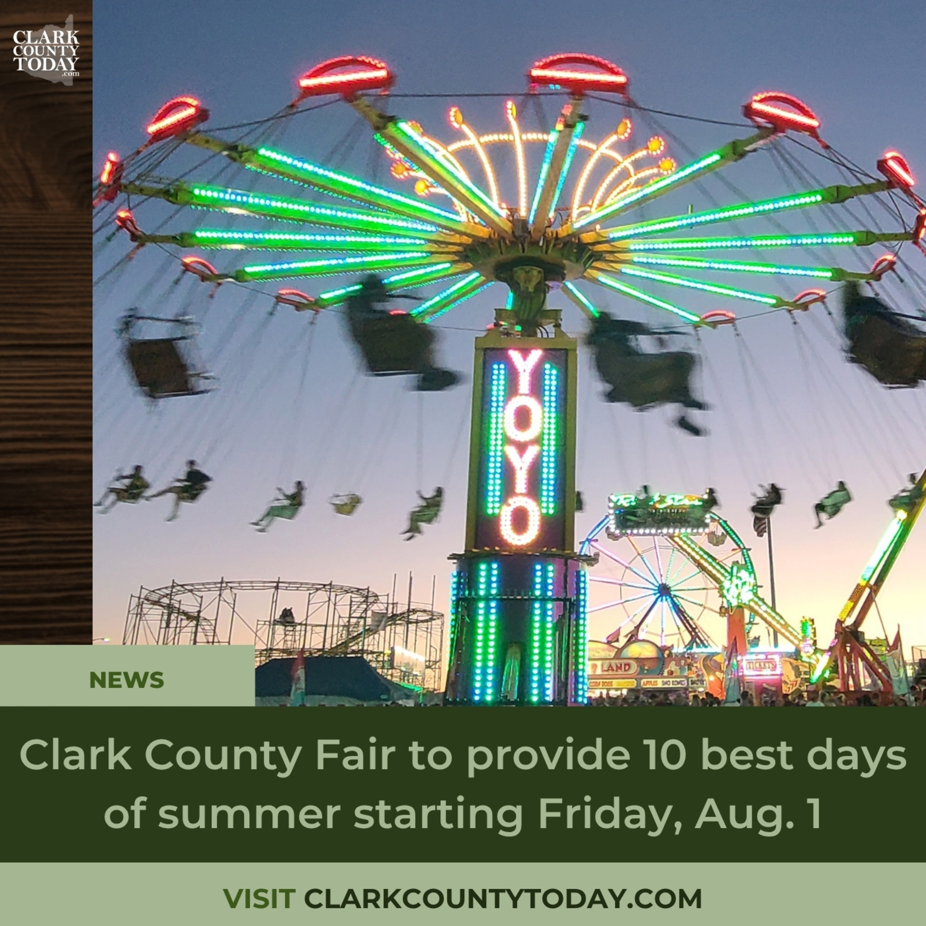 Clark County Fair to provide 10 best days of summer starting Friday, Aug. 1