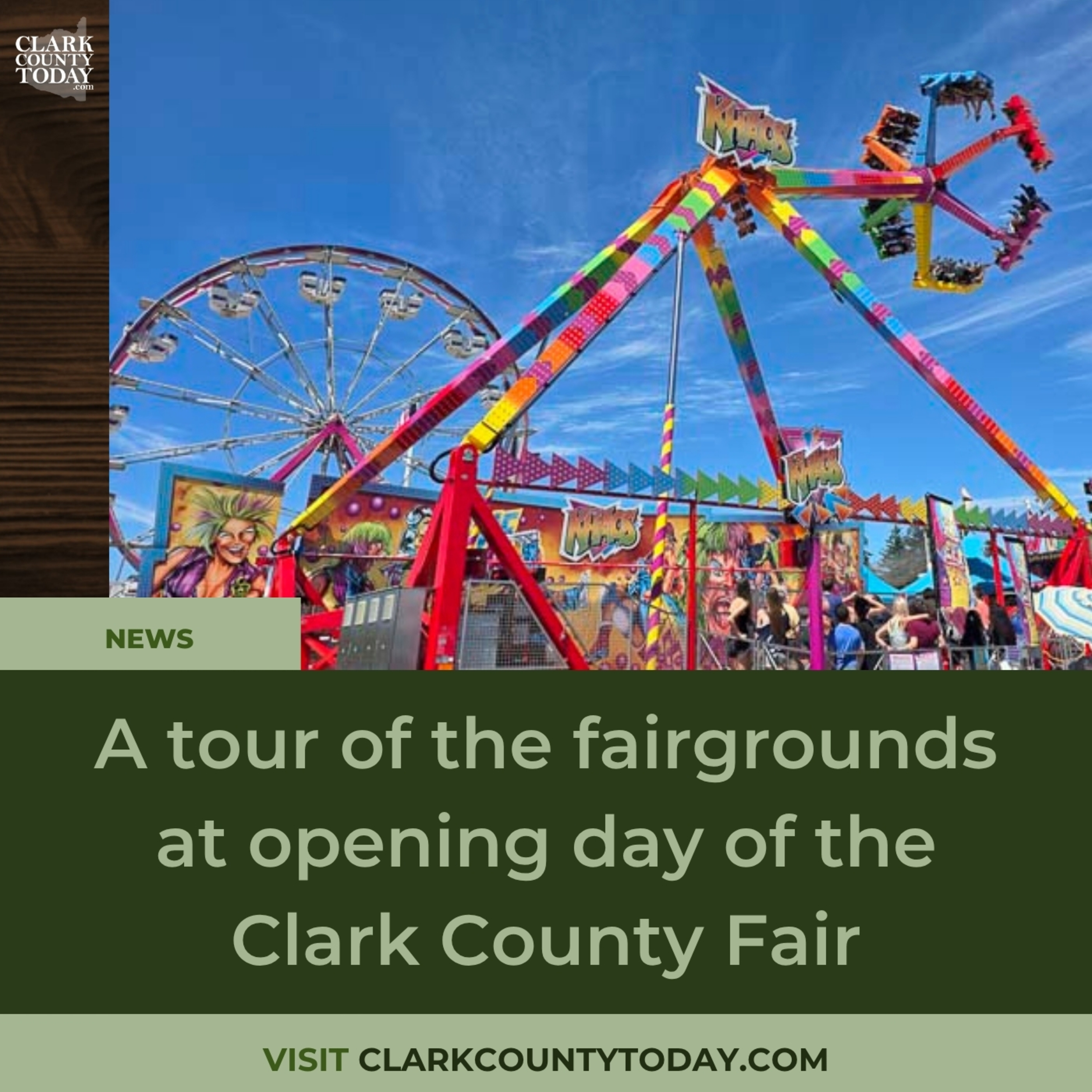 A tour of the fairgrounds at opening day of the Clark County Fair