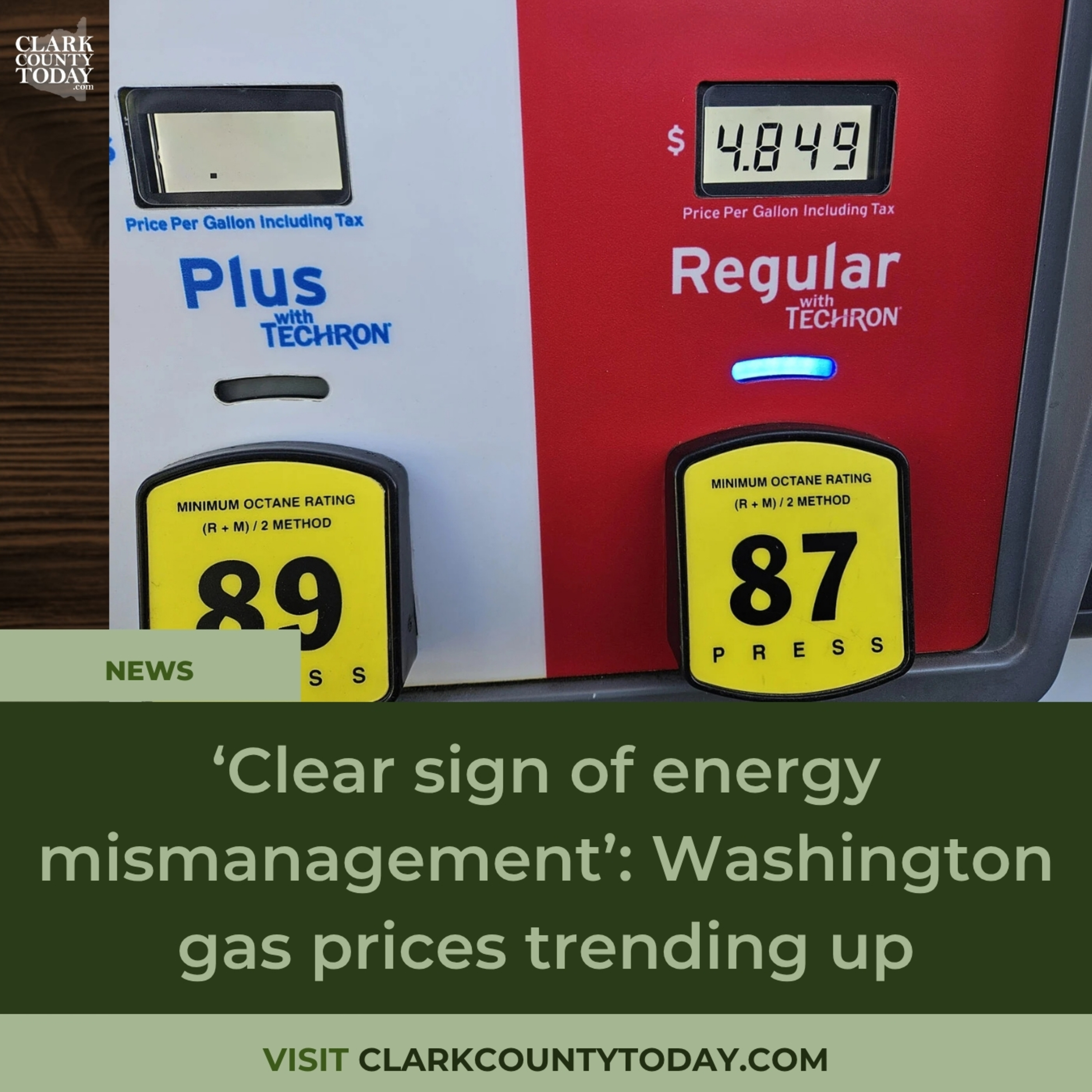 ‘Clear sign of energy mismanagement’: Washington gas prices trending up
