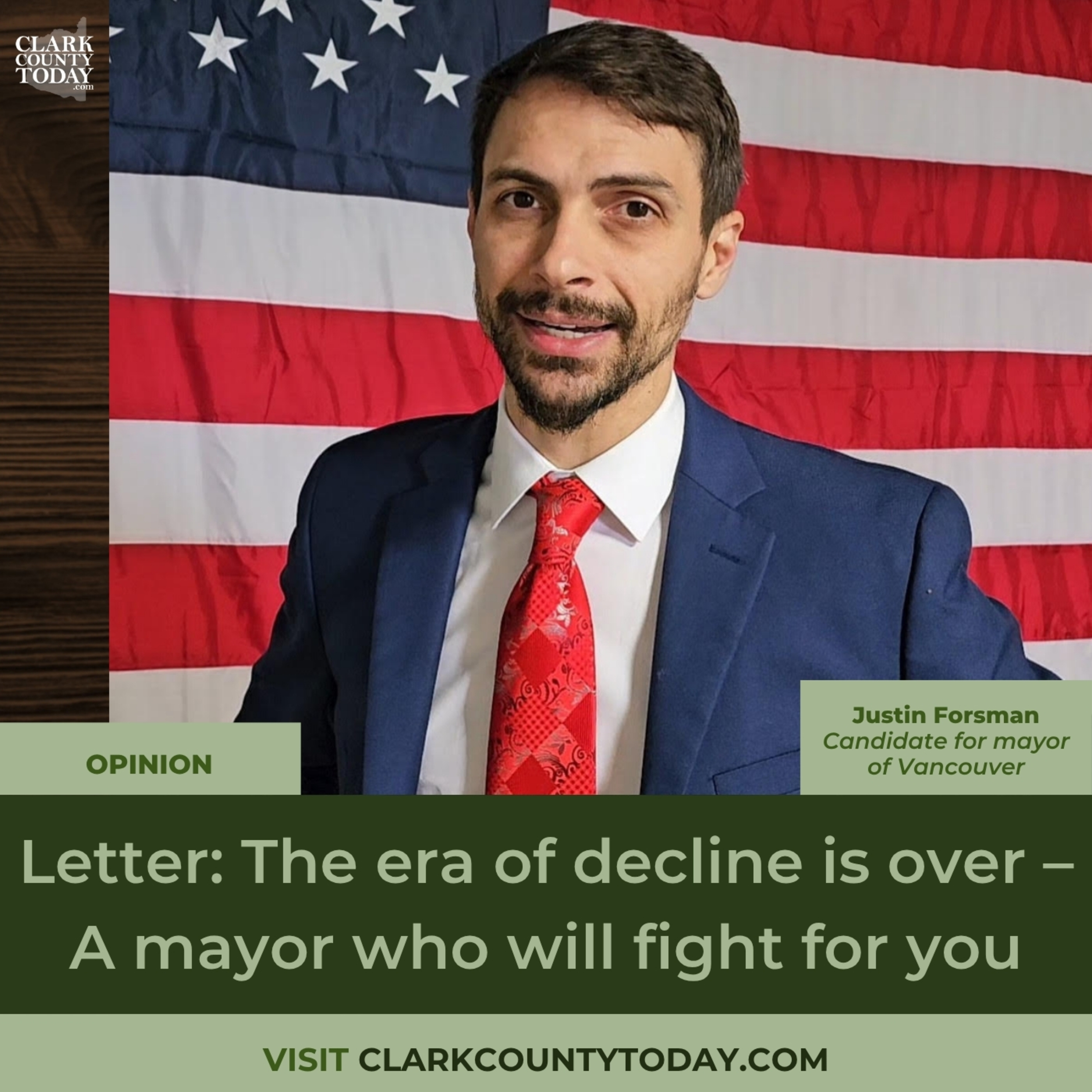 Letter: The era of decline is over – A mayor who will fight for you