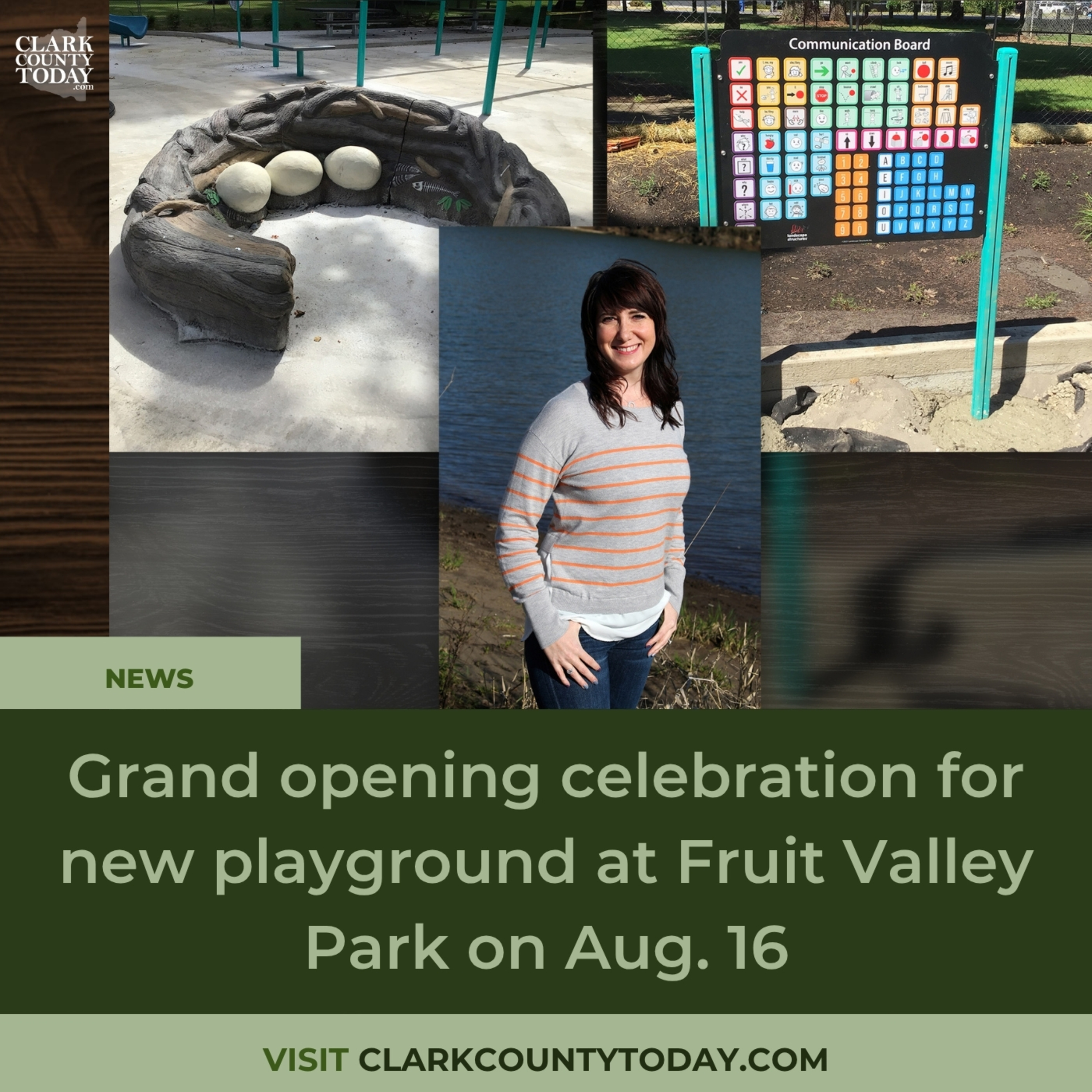 Grand opening celebration for new playground at Fruit Valley Park on Aug. 16