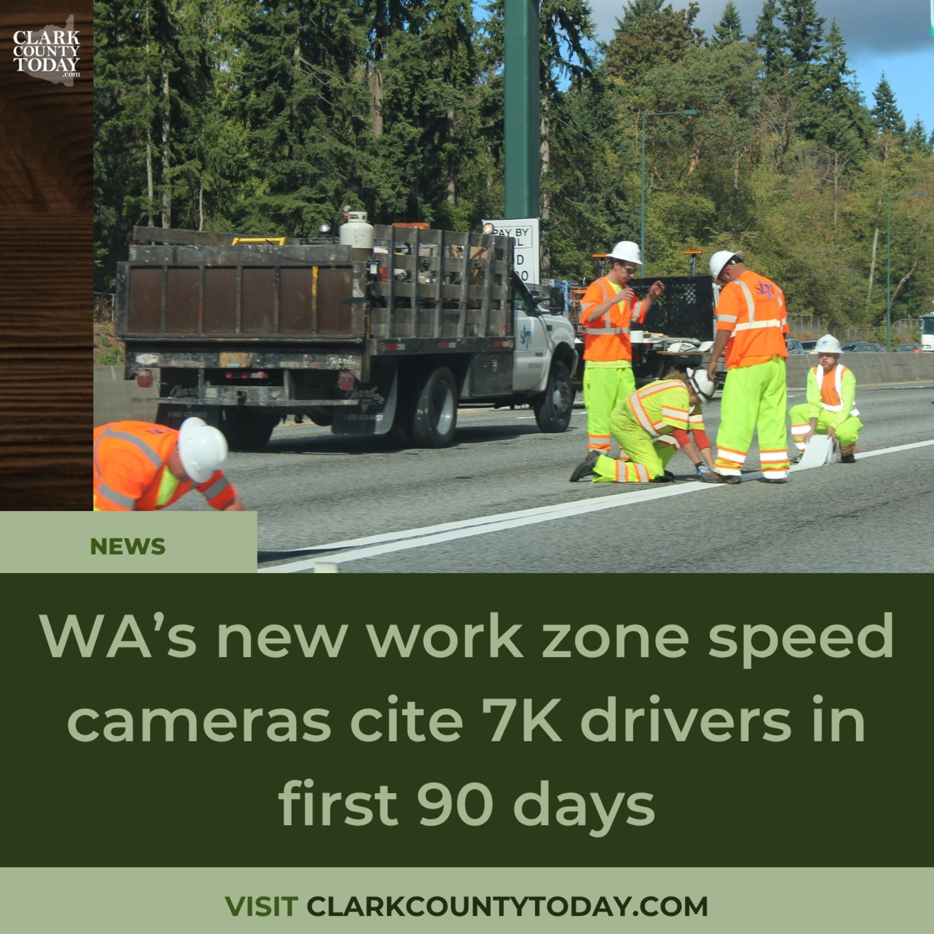 WA’s new work zone speed cameras cite 7K drivers in first 90 days