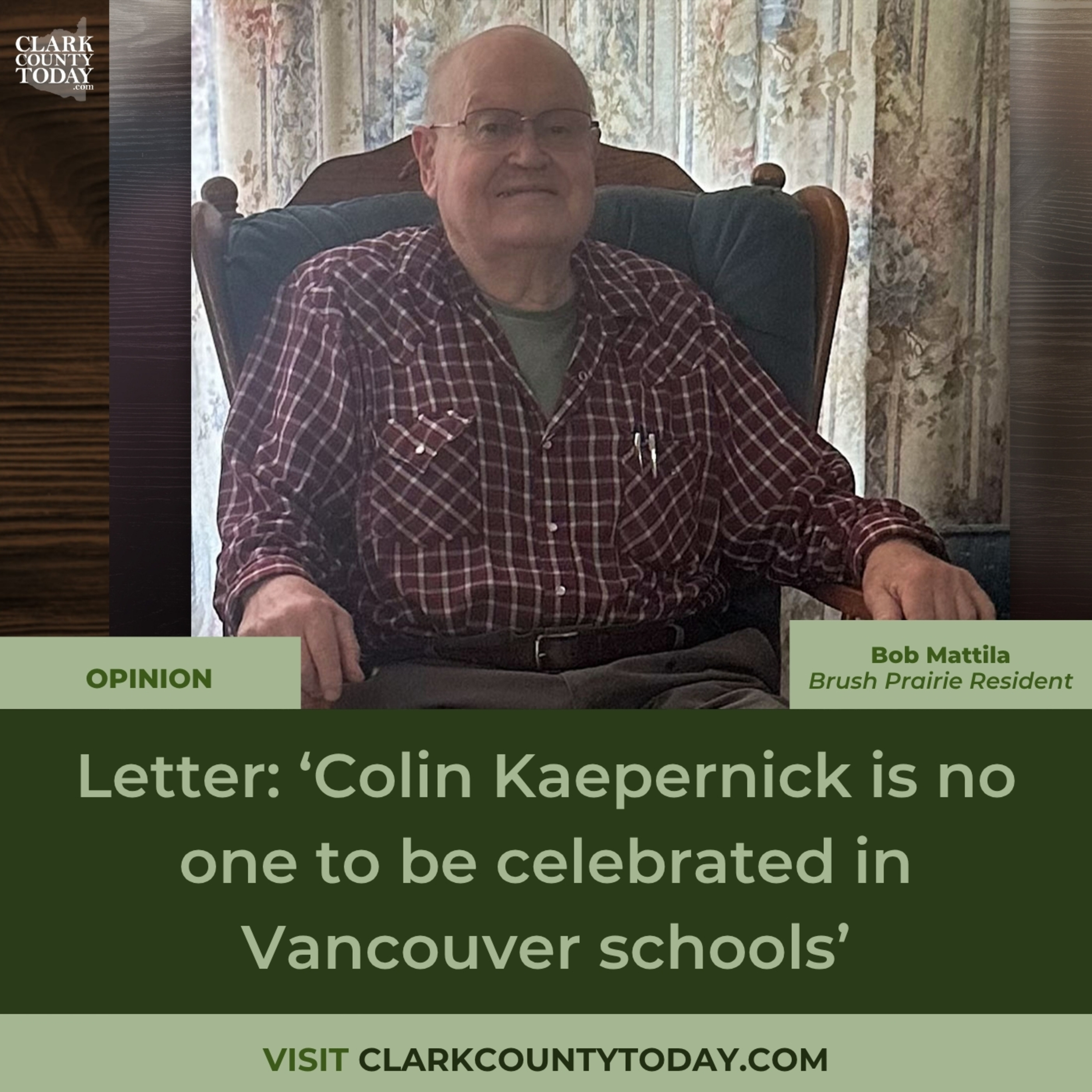 Letter: ‘Colin Kaepernick is no one to be celebrated in Vancouver schools’