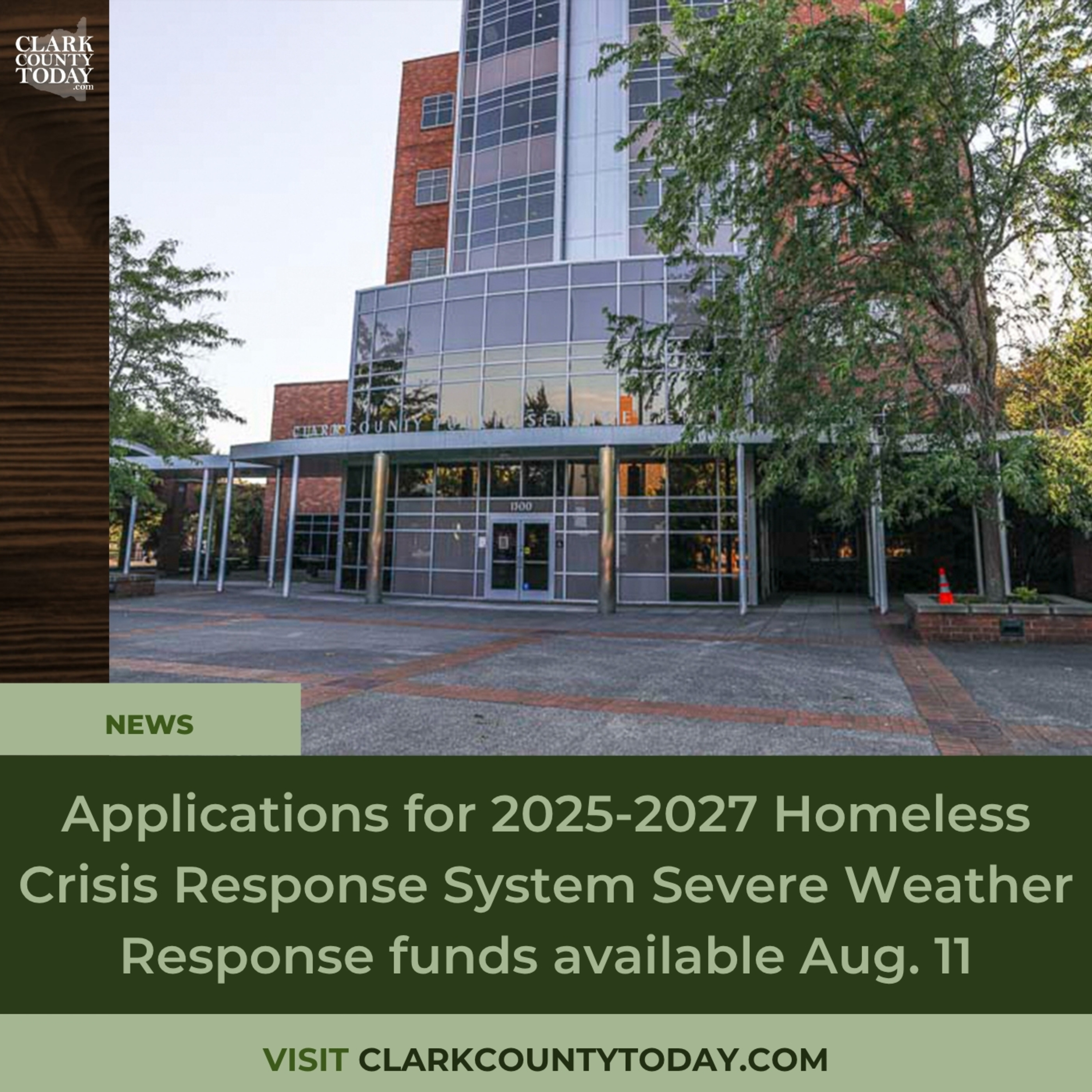 Applications for 2025-2027 Homeless Crisis Response System Severe Weather Response funds available Aug. 11