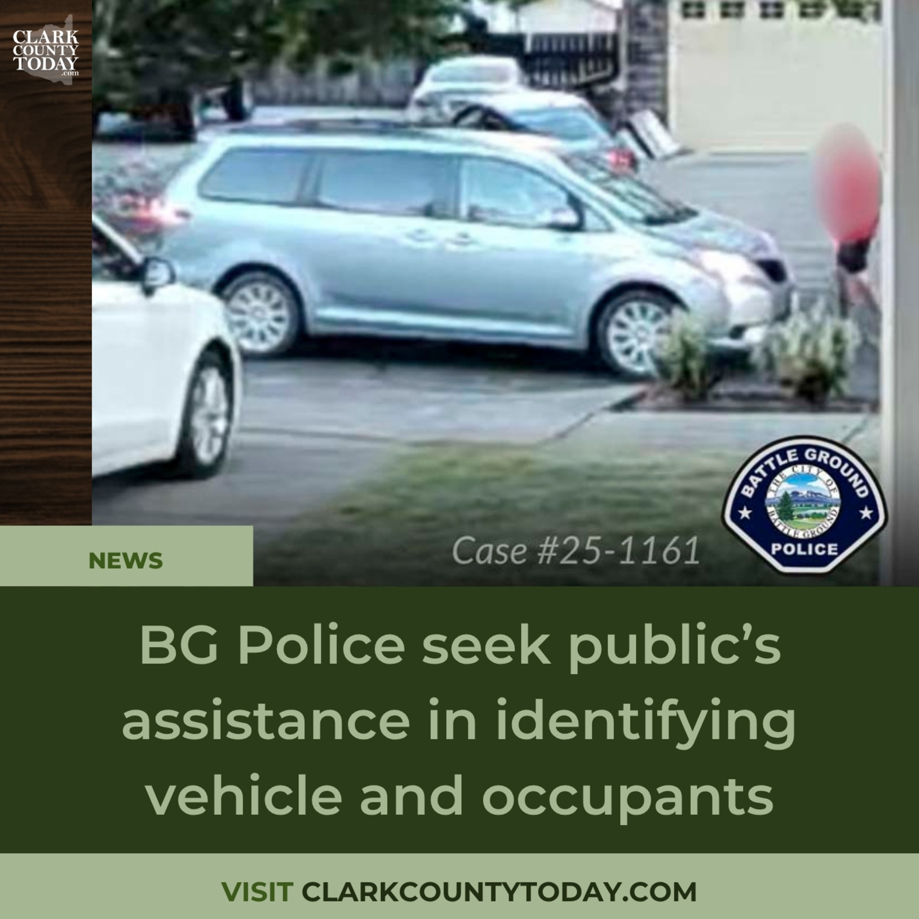 BG Police seek public’s assistance in identifying vehicle and occupants