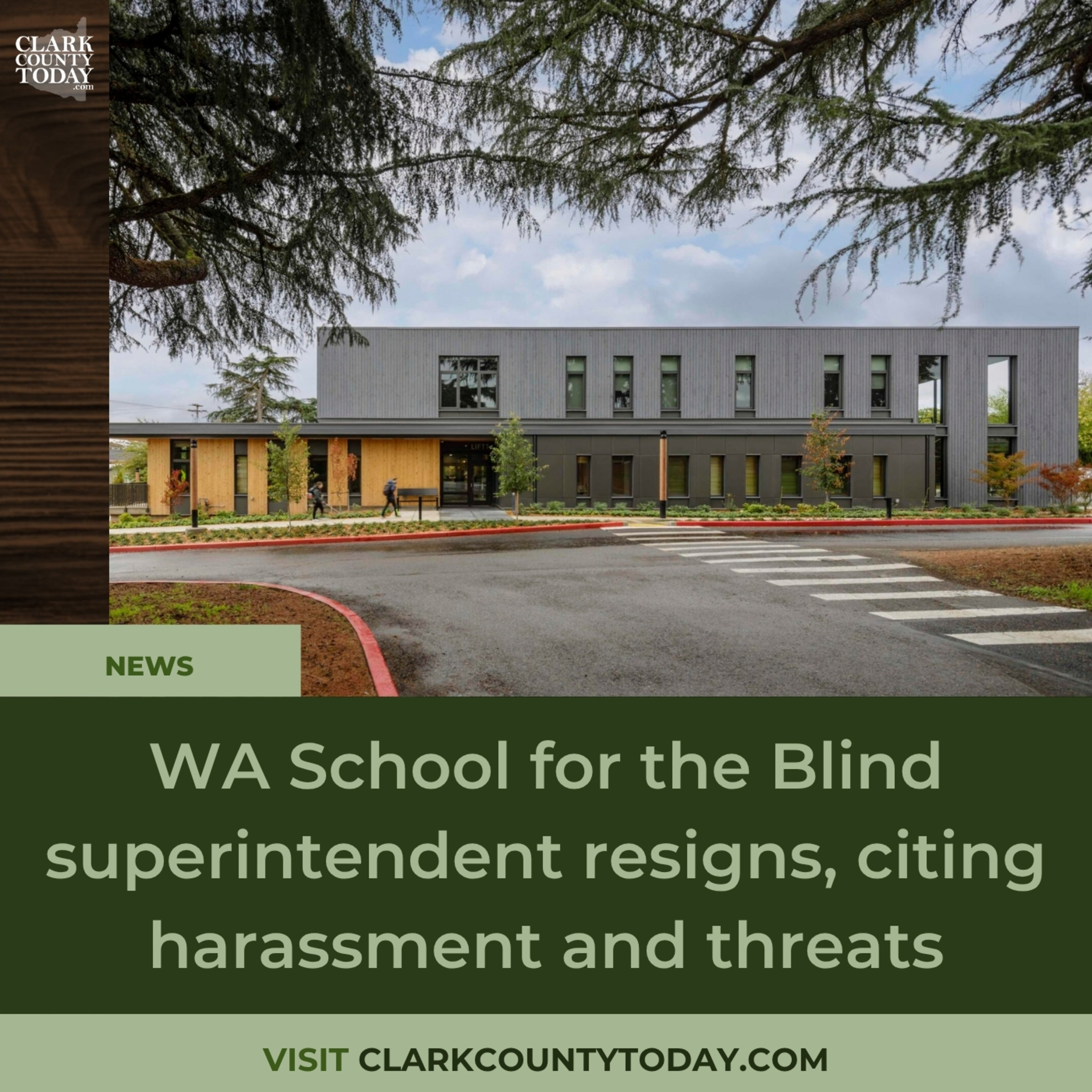 WA School for the Blind superintendent resigns, citing harassment and threats