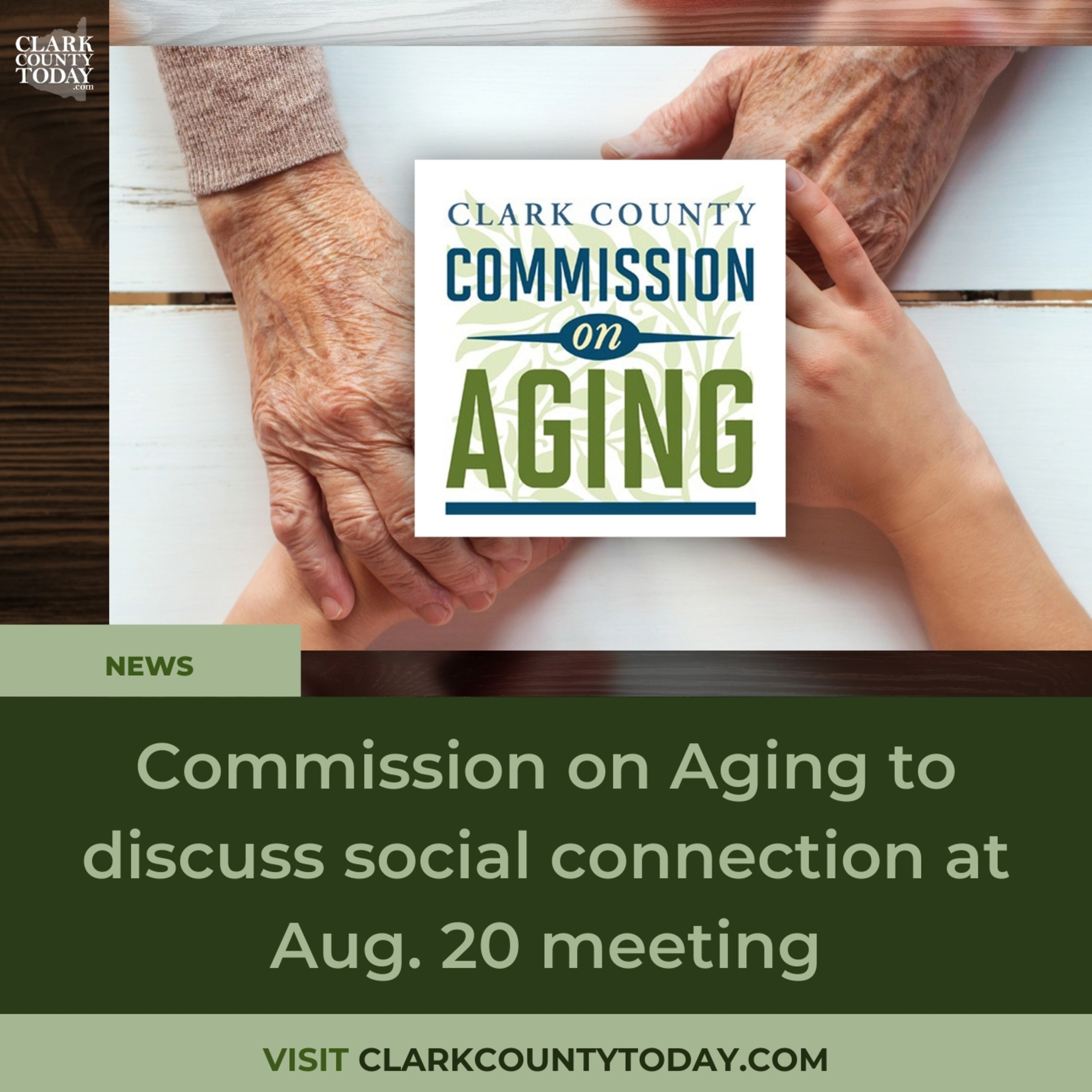 Commission on Aging to discuss social connection at Aug. 20 meeting