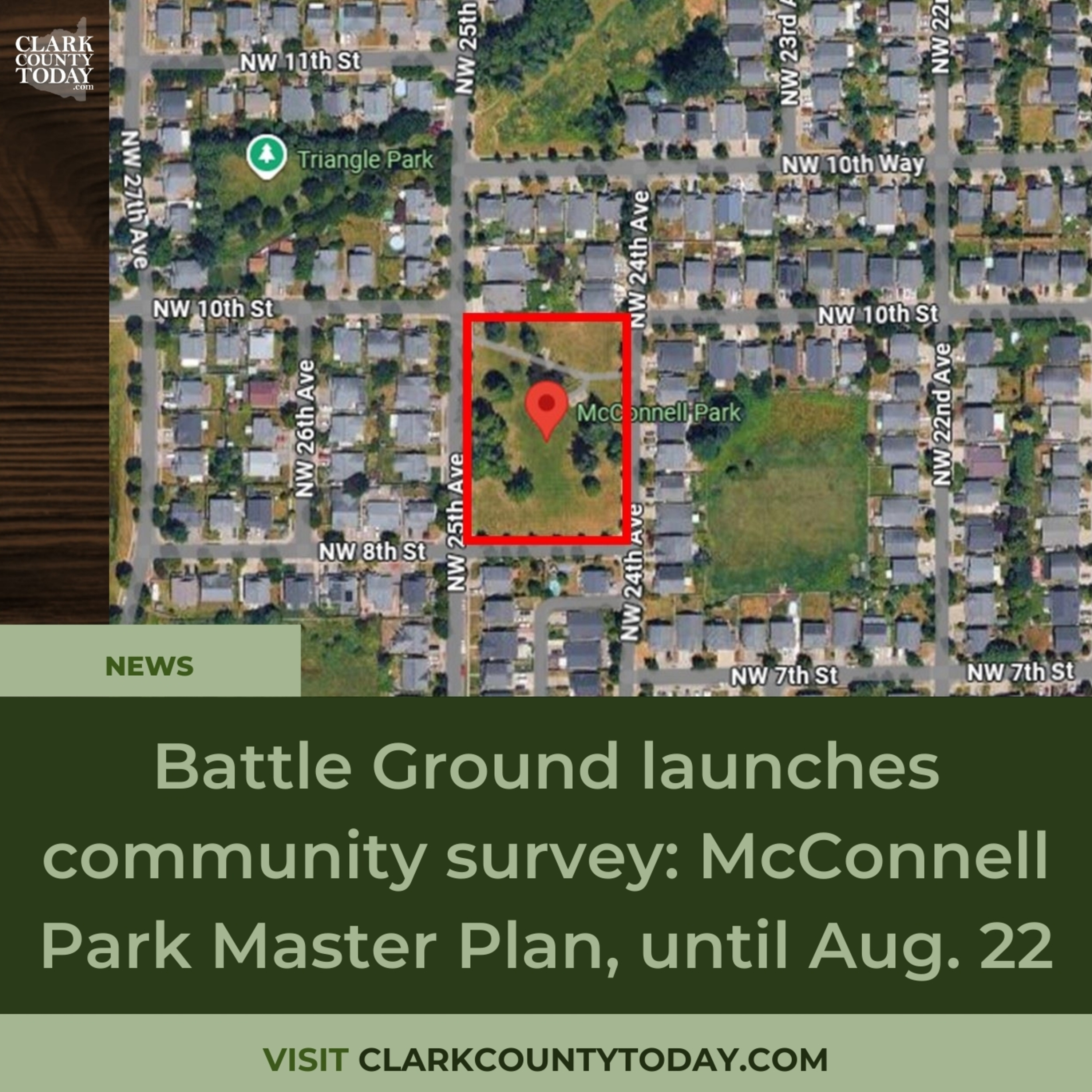Battle Ground launches community survey: McConnell Park Master Plan, until Aug. 22