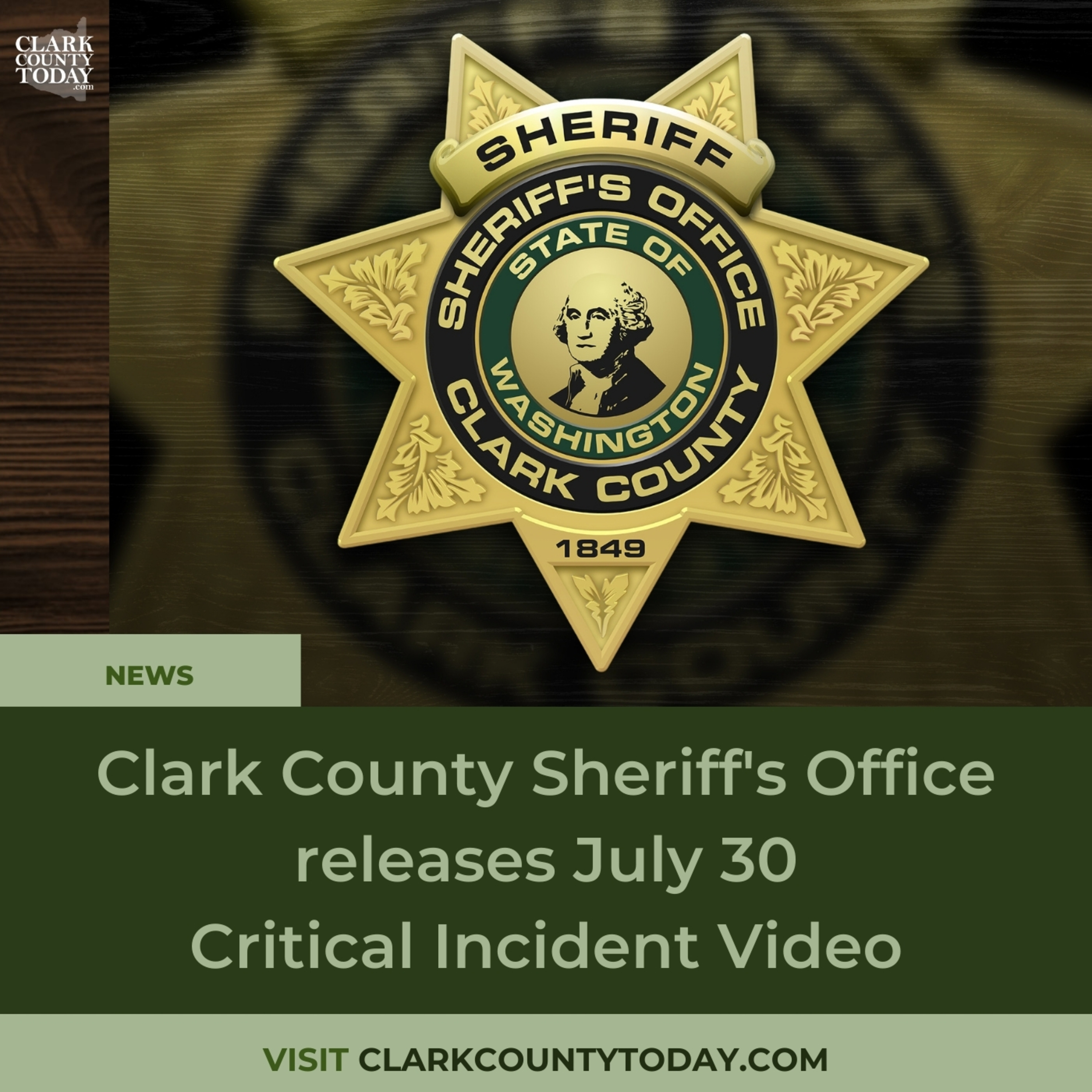Clark County Sheriff's Office releases July 30 Critical Incident Video