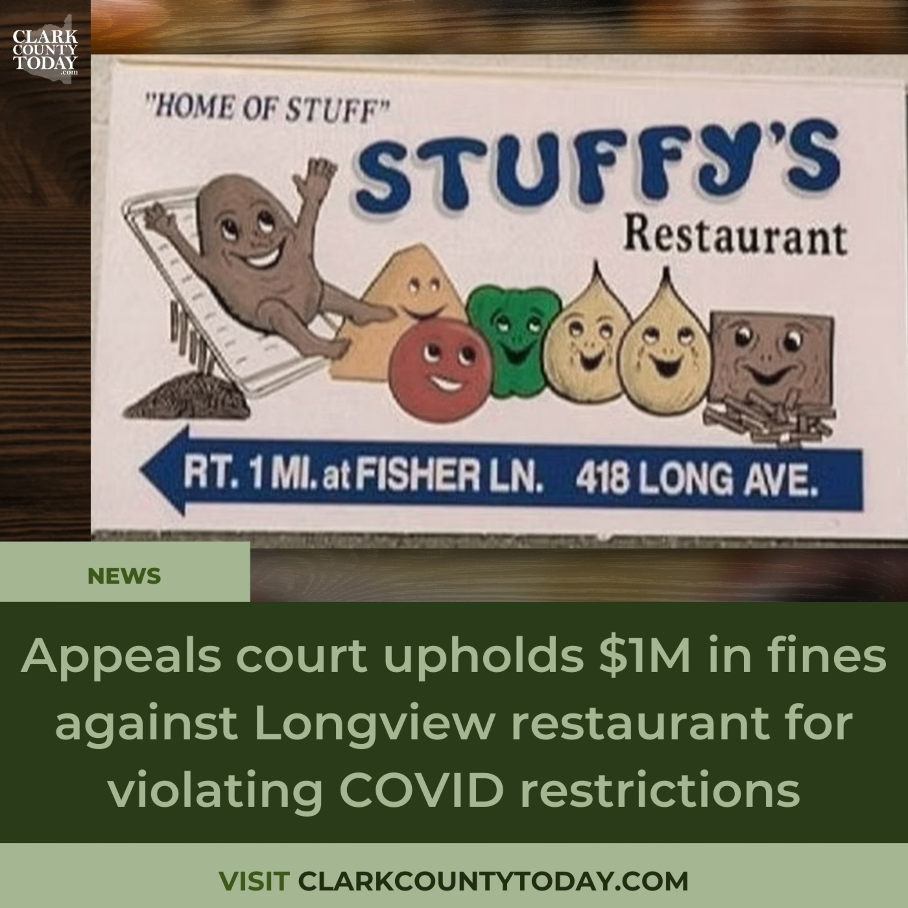 Appeals court upholds $1M in fines against Longview restaurant for violating COVID restrictions