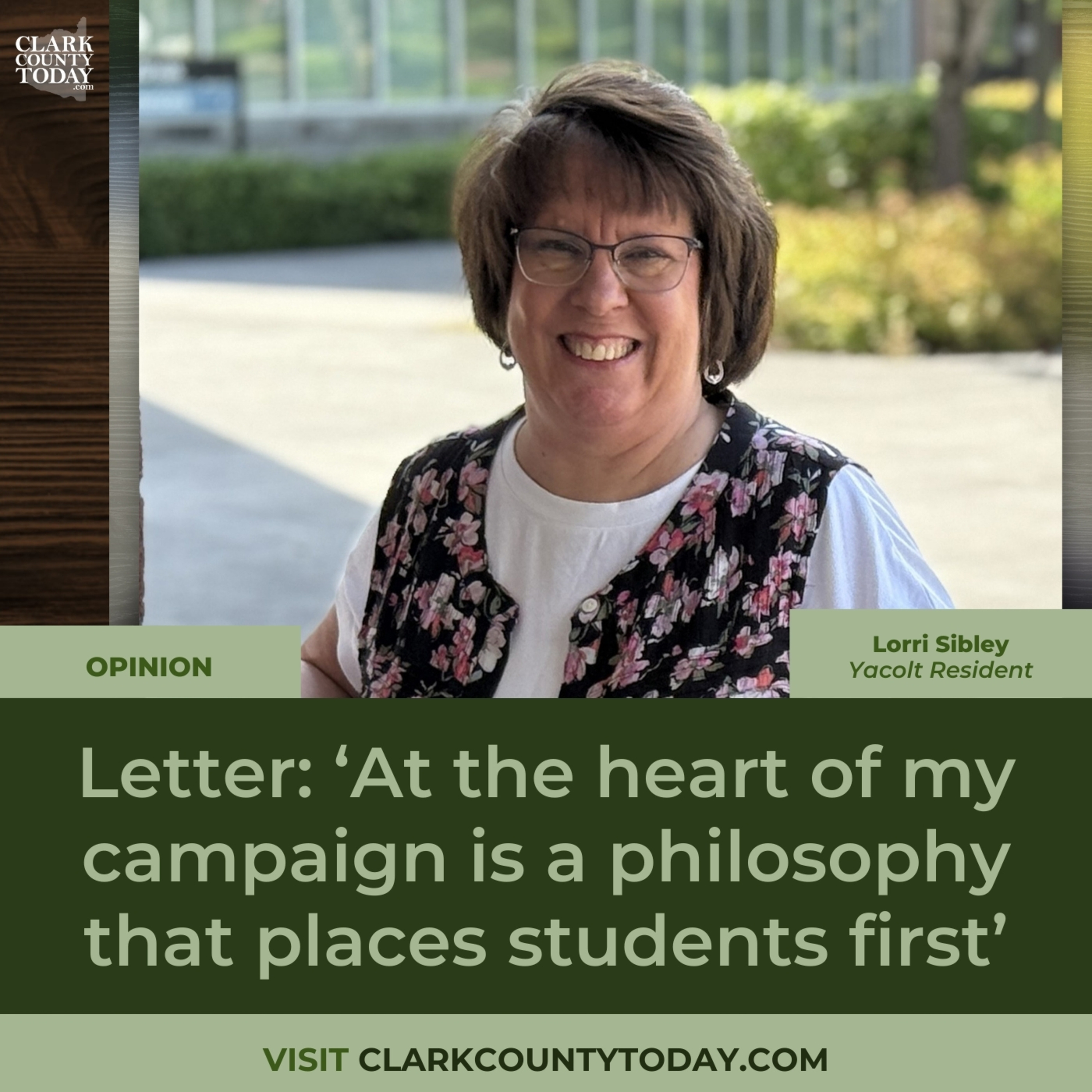 Letter: ‘At the heart of my campaign is a philosophy that places students first’