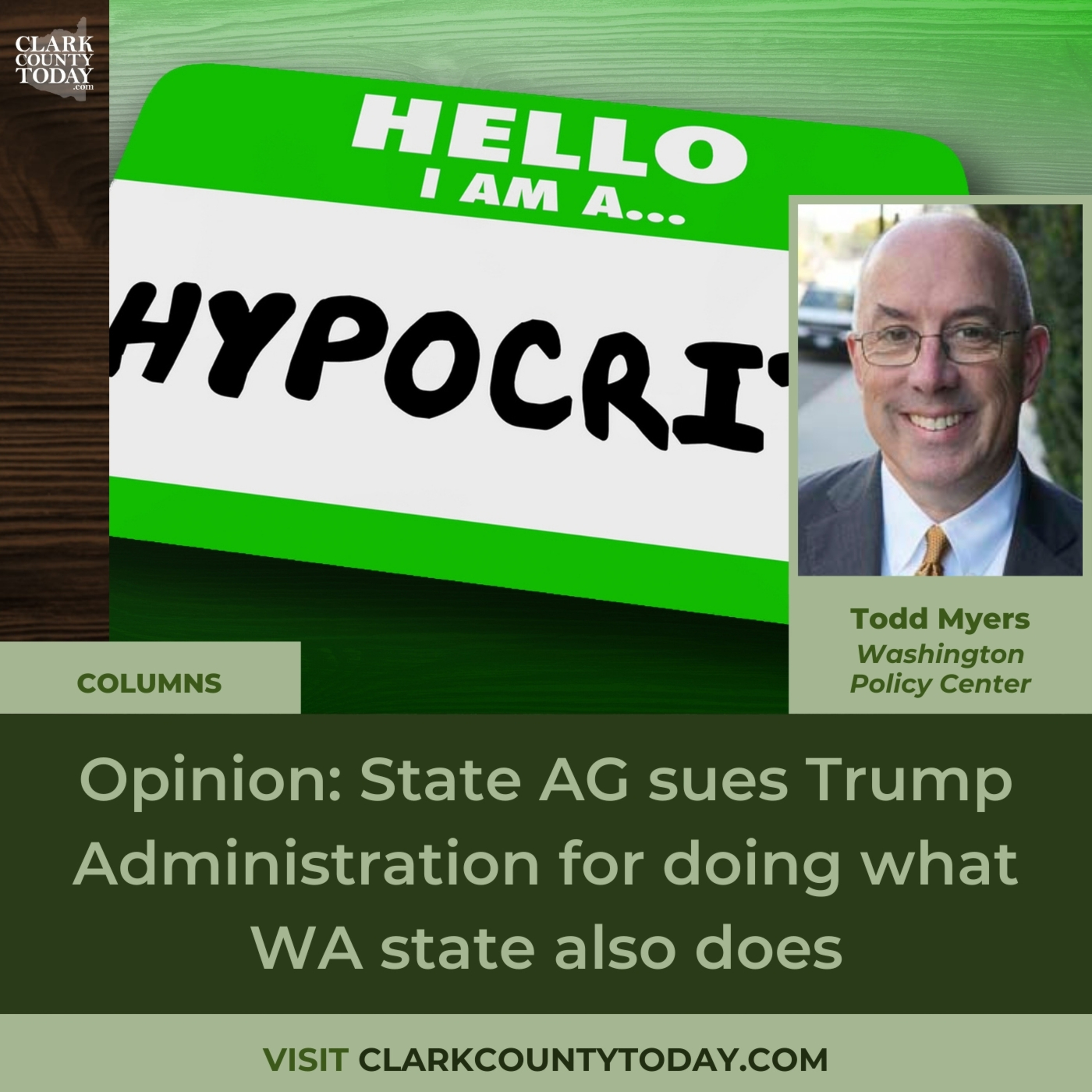 Opinion: State AG sues Trump Administration for doing what WA state also does
