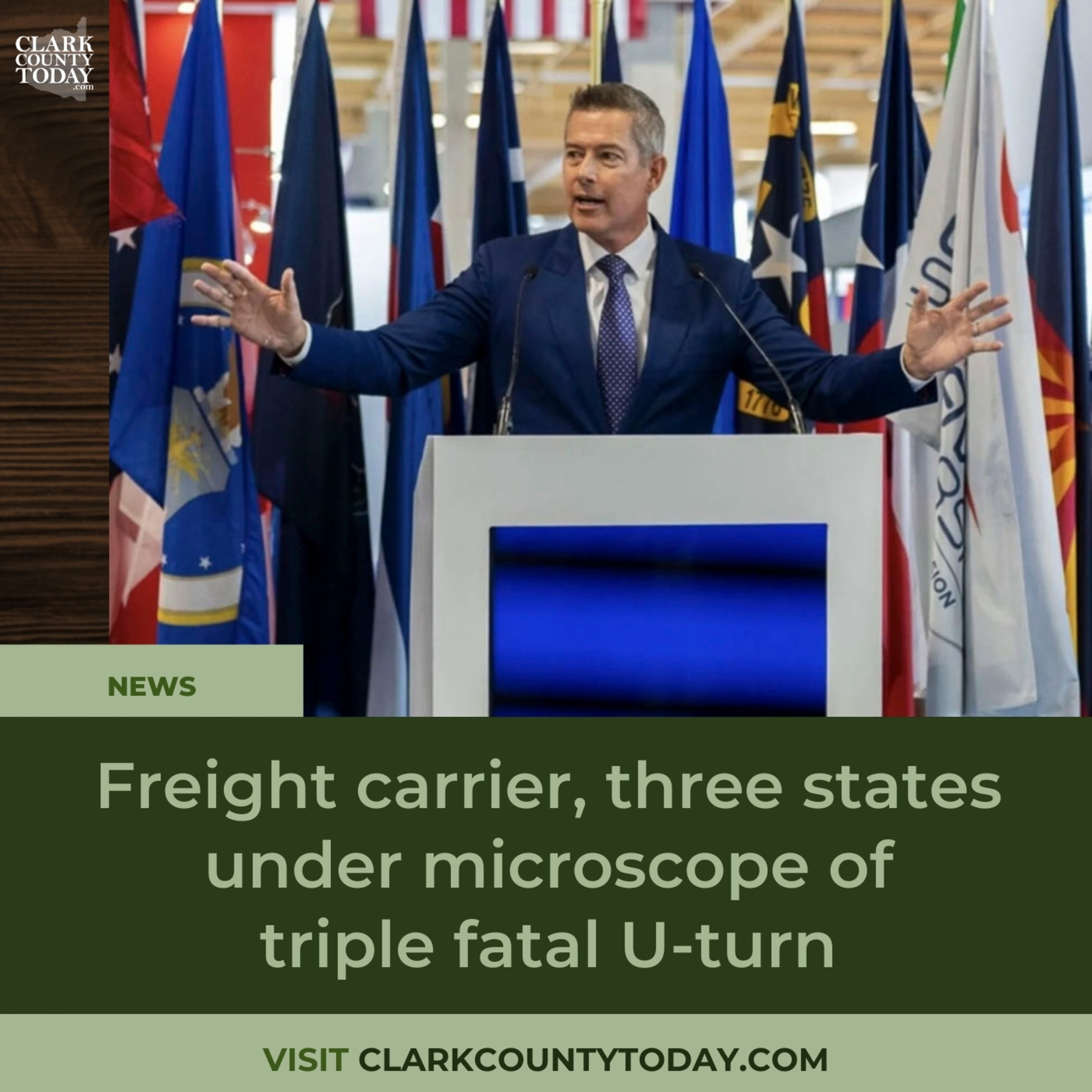 Freight carrier, three states under microscope of triple fatal U-turn