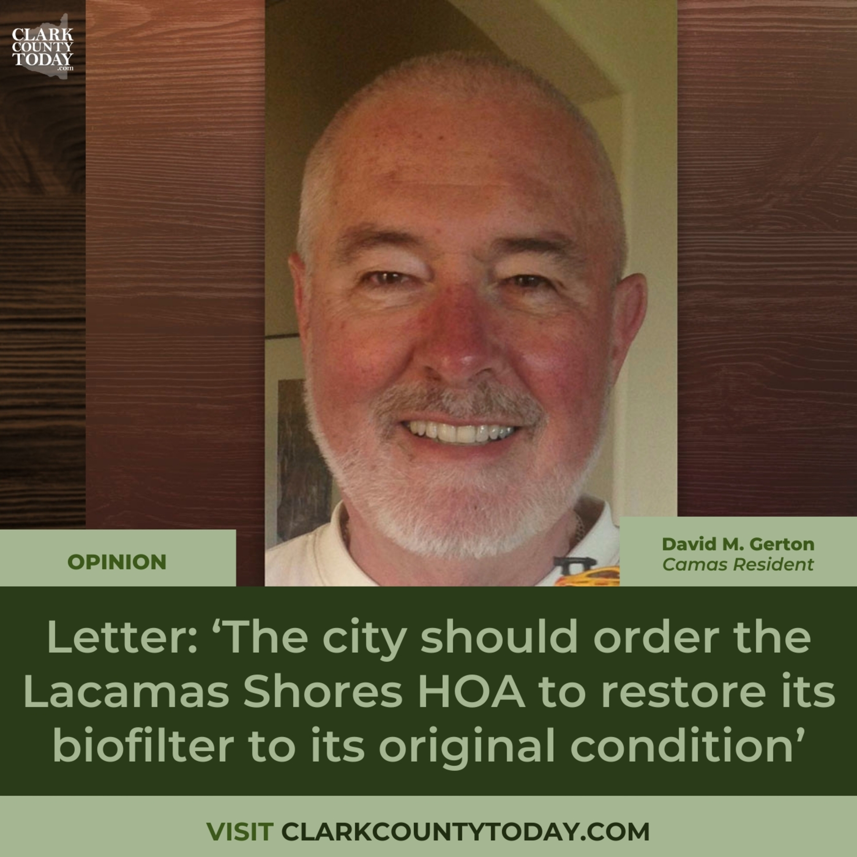 Letter: ‘The city should order the Lacamas Shores HOA to restore its biofilter to its original condition’
