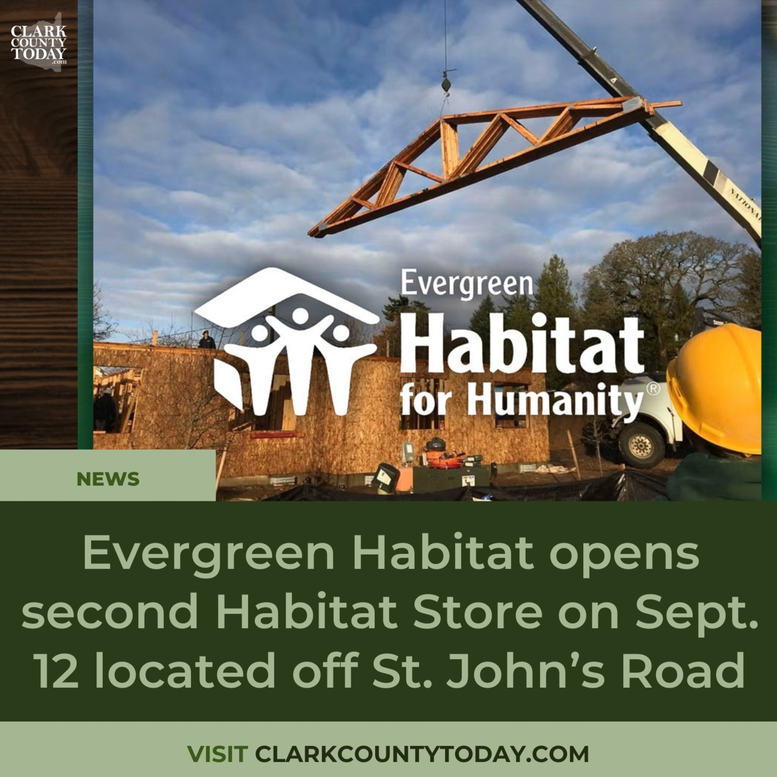Evergreen Habitat opens second Habitat Store on Sept. 12 located off St. John’s Road