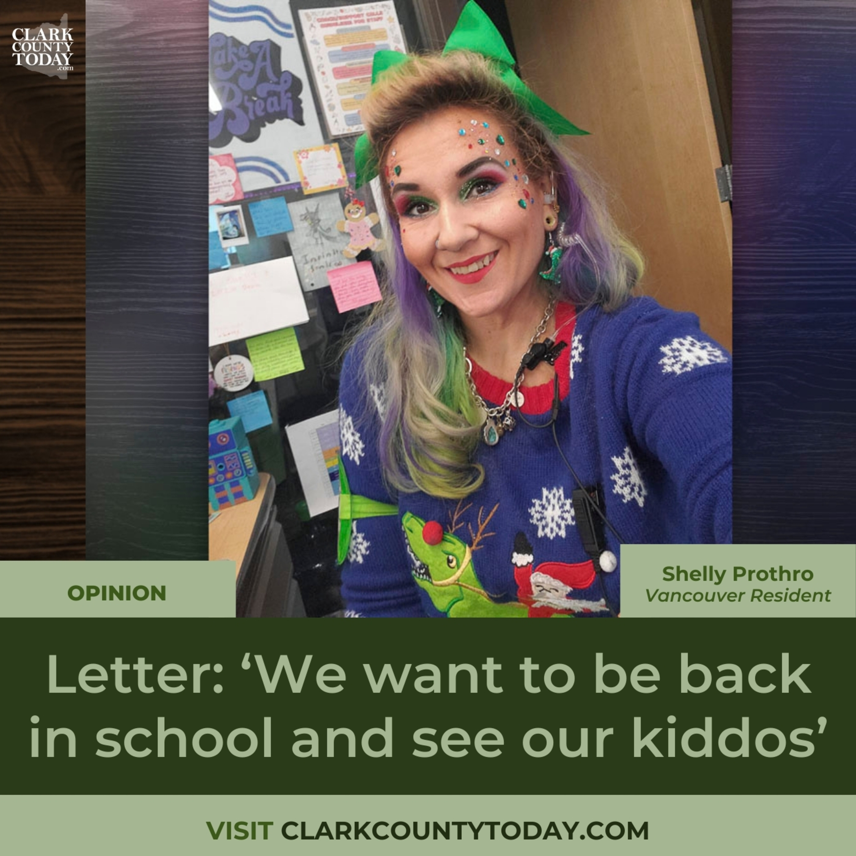 Letter: ‘We want to be back in school and see our kiddos’