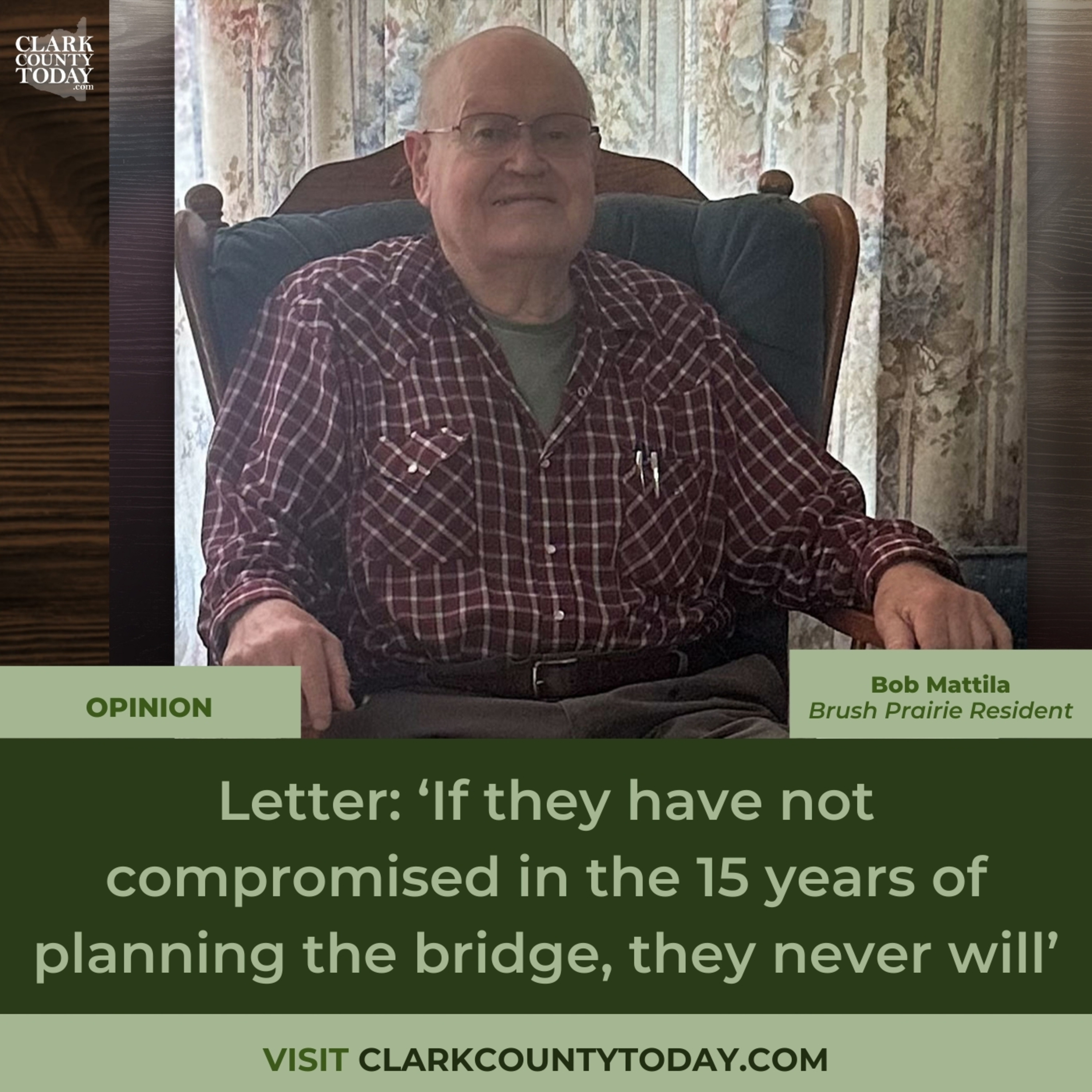 Letter: ‘If they have not compromised in the 15 years of planning the bridge, they never will’