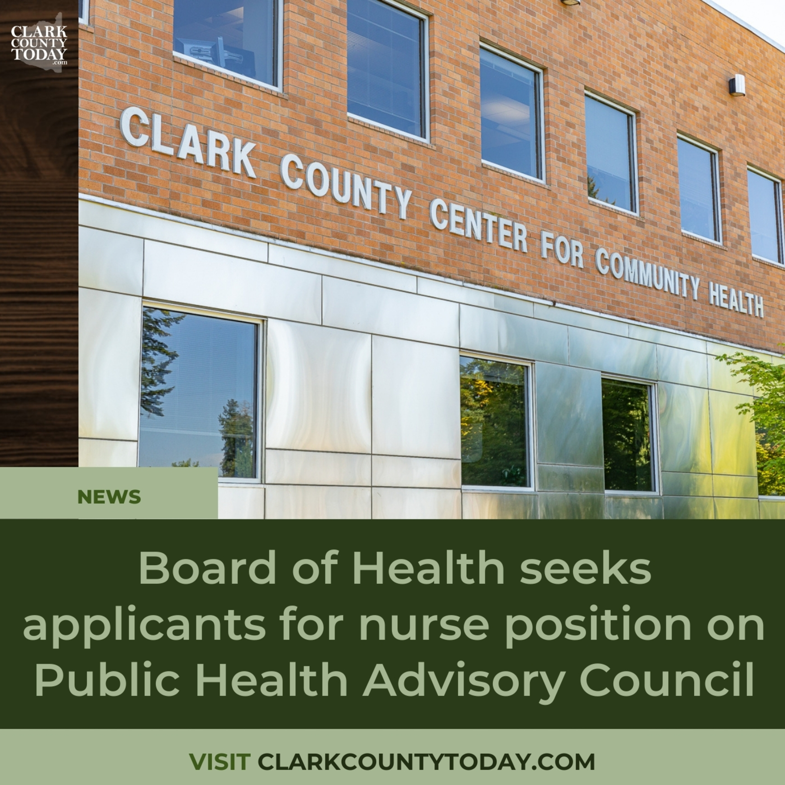 Board of Health seeks applicants for nurse position on Public Health Advisory Council